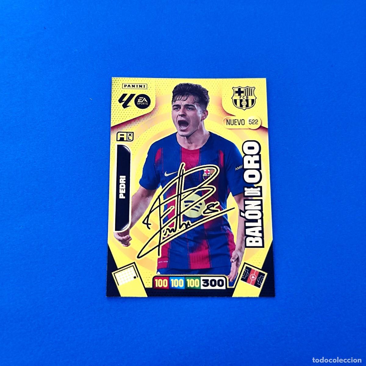 Cromos de F&uacute;tbol: Adrenalyn 2025 2026 / 25 26 Nuevo Bal&oacute;n de Oro firmado Pedri 522 Barcelona
