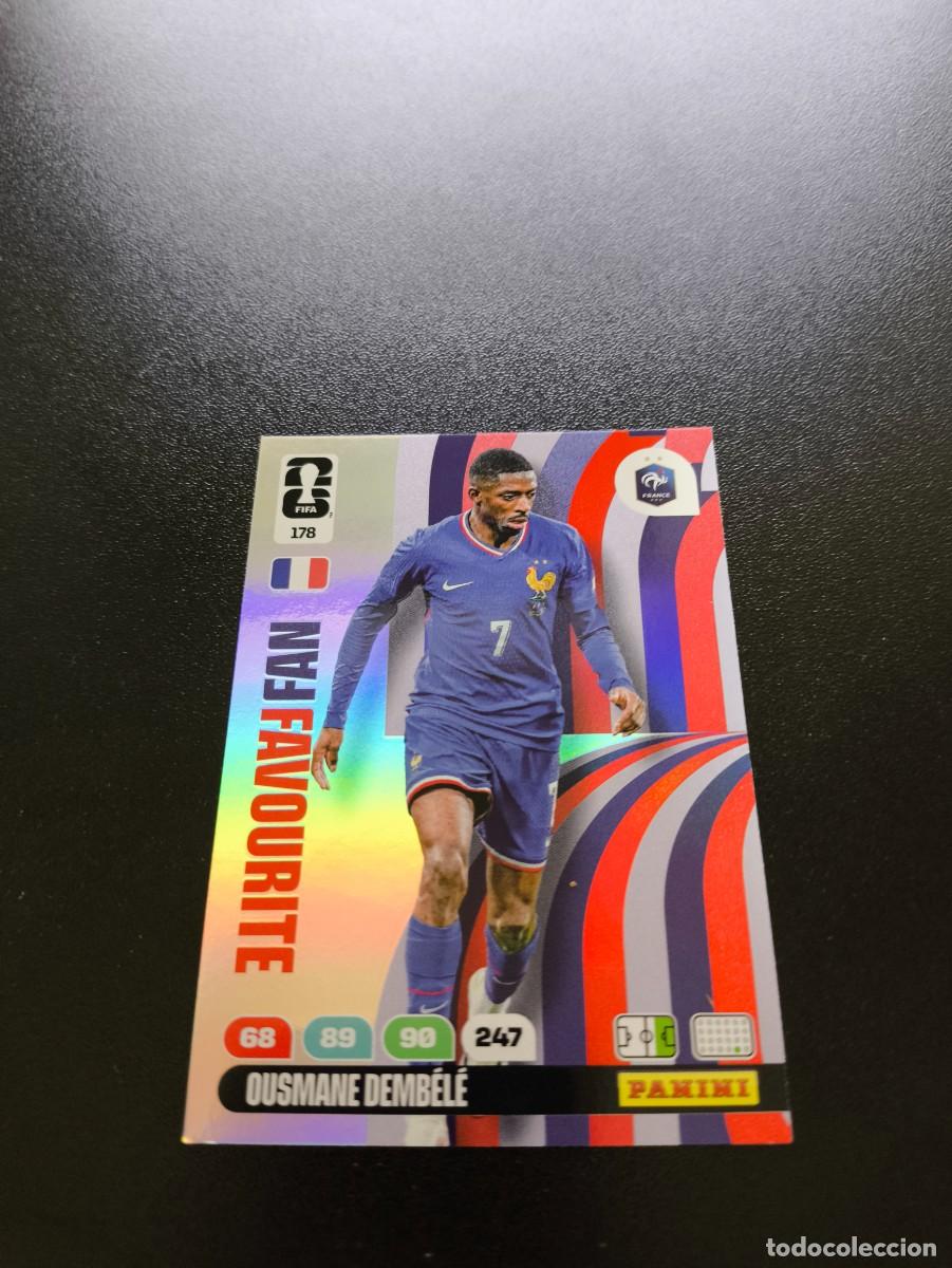 Cromos de F&uacute;tbol: 178 Ousmane Demb&eacute;l&eacute; fan favourite francia ADRENALYN MUNDIAL FIFA WORLD CUP 2026 PANINI NO LIGA
