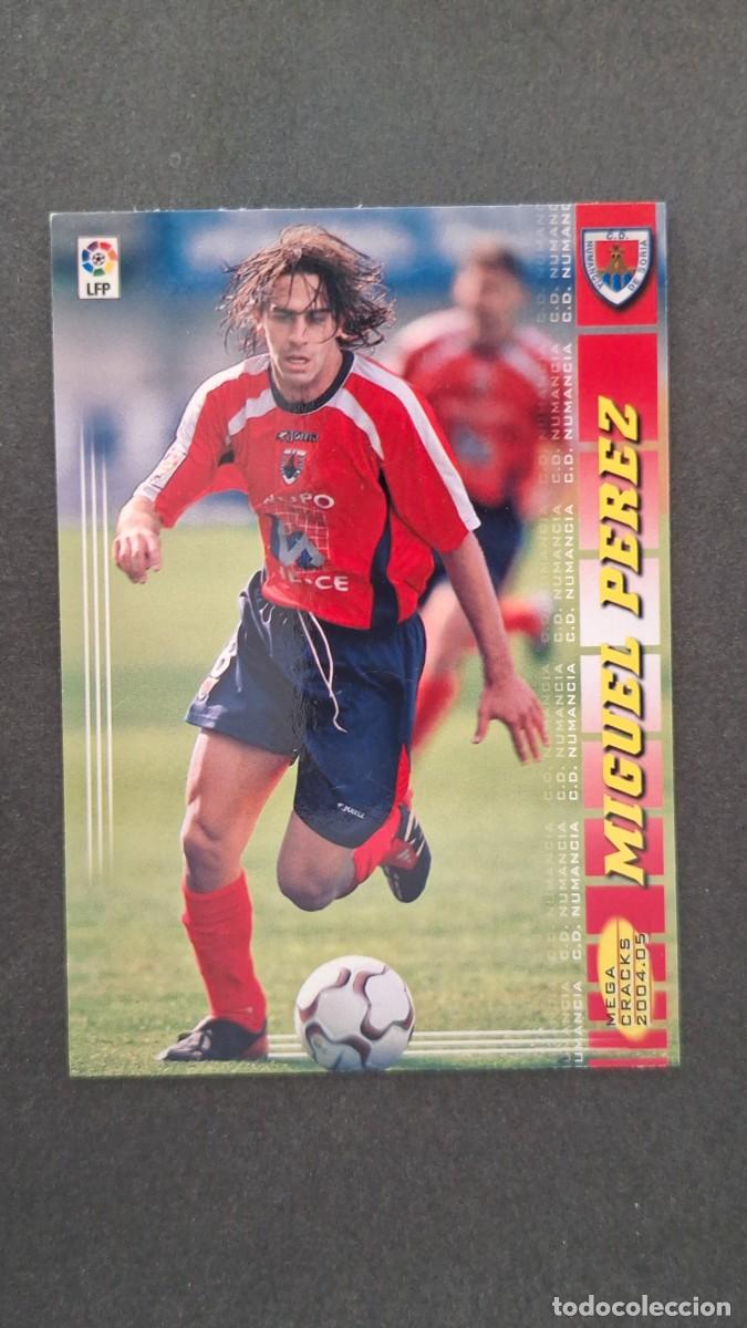 Cromos de F&uacute;tbol: L2 MIGUEL PEREZ C. D. NUMANCIA 227 PANINI MEGACRACKS 2004 2005 04 05