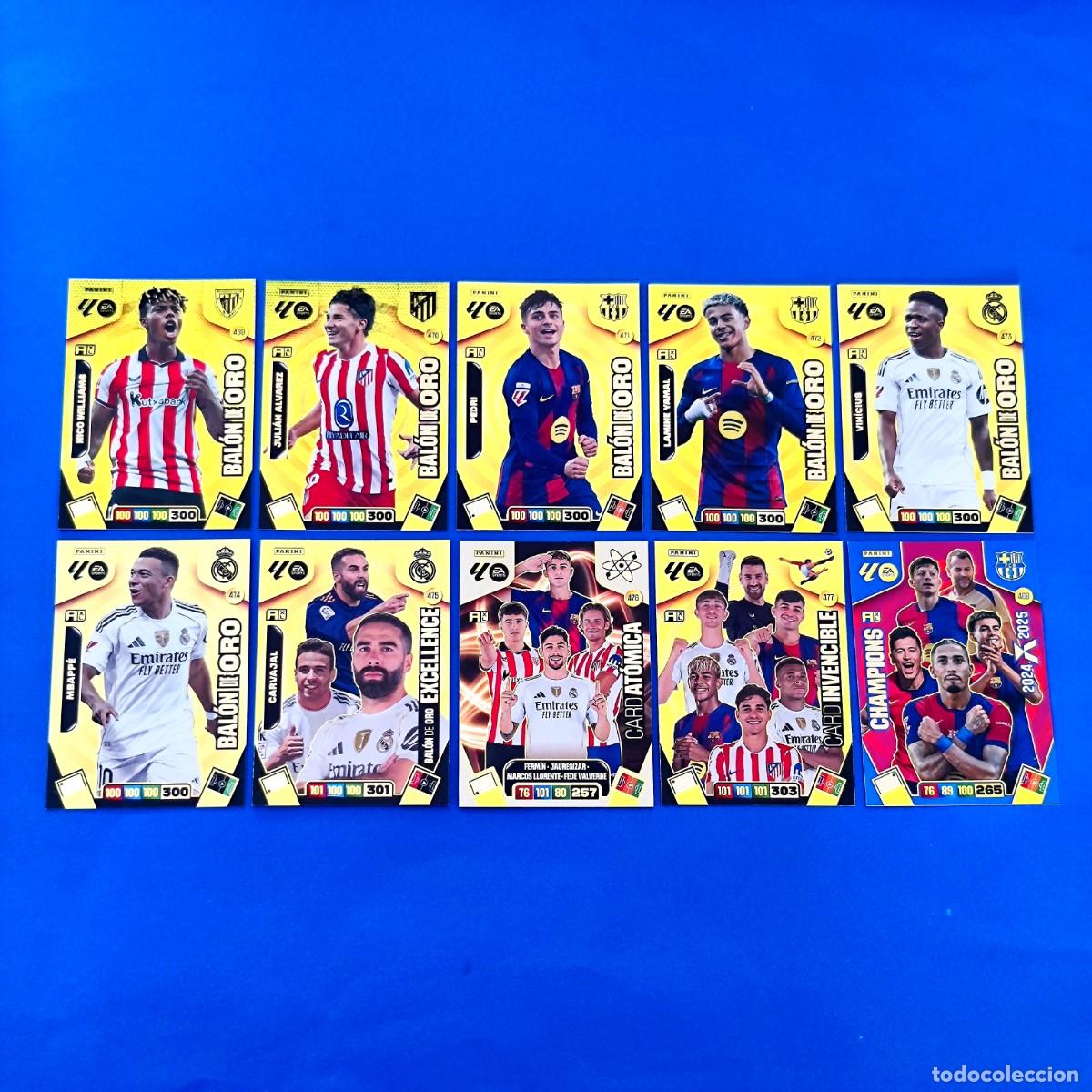 Cromos de F&uacute;tbol: Adrenalyn 2025 2026 / 25 26 Bal&oacute;n de Oro Yamal Mbapp&eacute; Juli&aacute;n Vinicius Pedri At&oacute;mica Invencible Nico