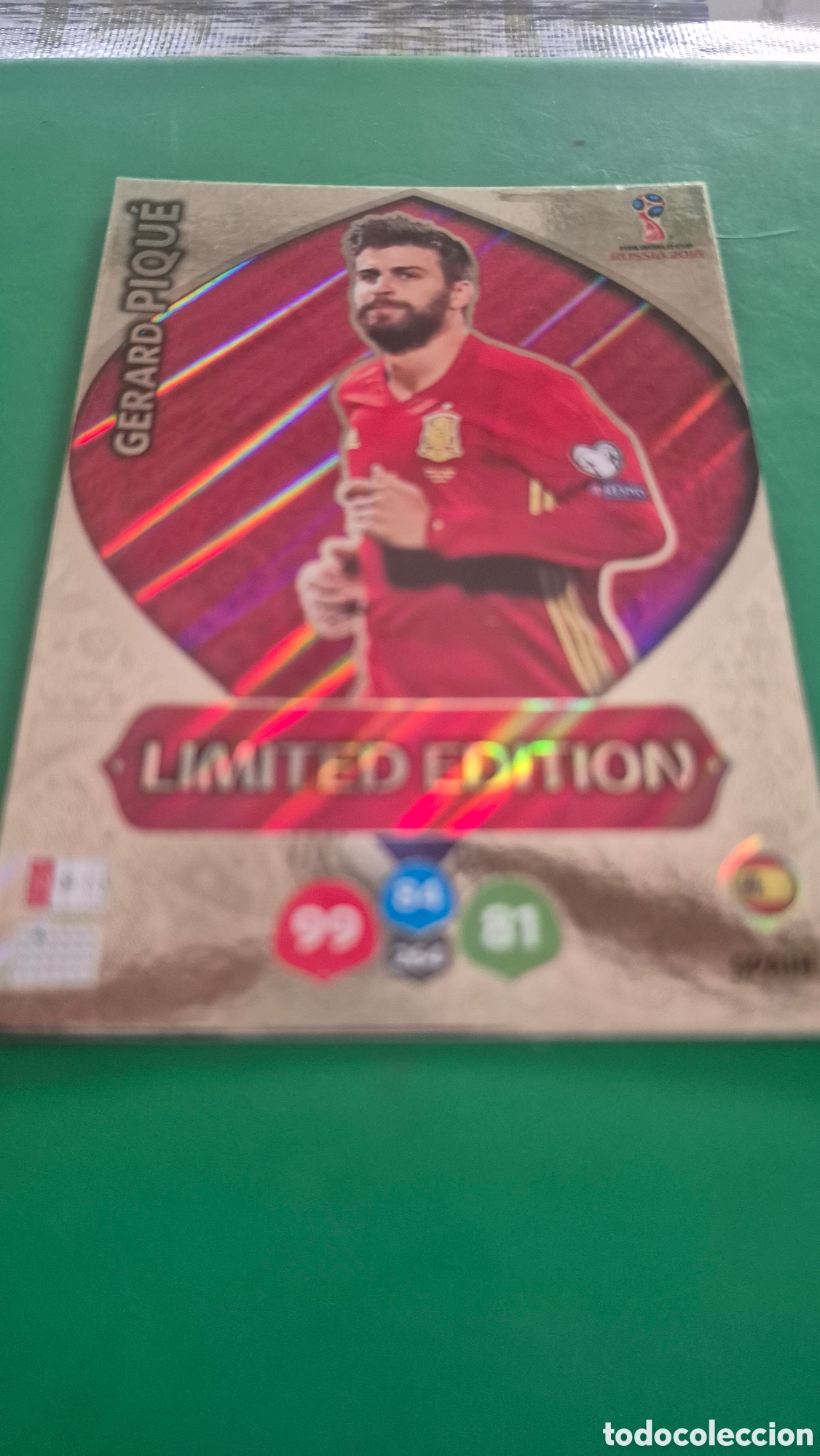 Cromos de F&uacute;tbol: ADRENALYN XL PANINI FIFA WORLD CUP 2018 RUSSIA RUSIA GERARD PIQU&Eacute; LIMITED EDITION