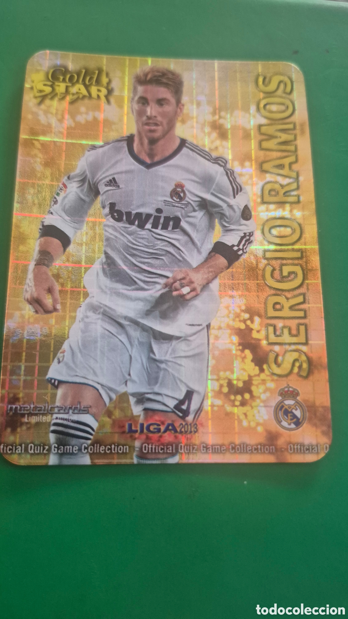 Cromos de Futebol: Mundicromo fichas Liga 2012 2013 12 13 Sergio Ramos gold star limited edition 2/45 cuadros Madrid