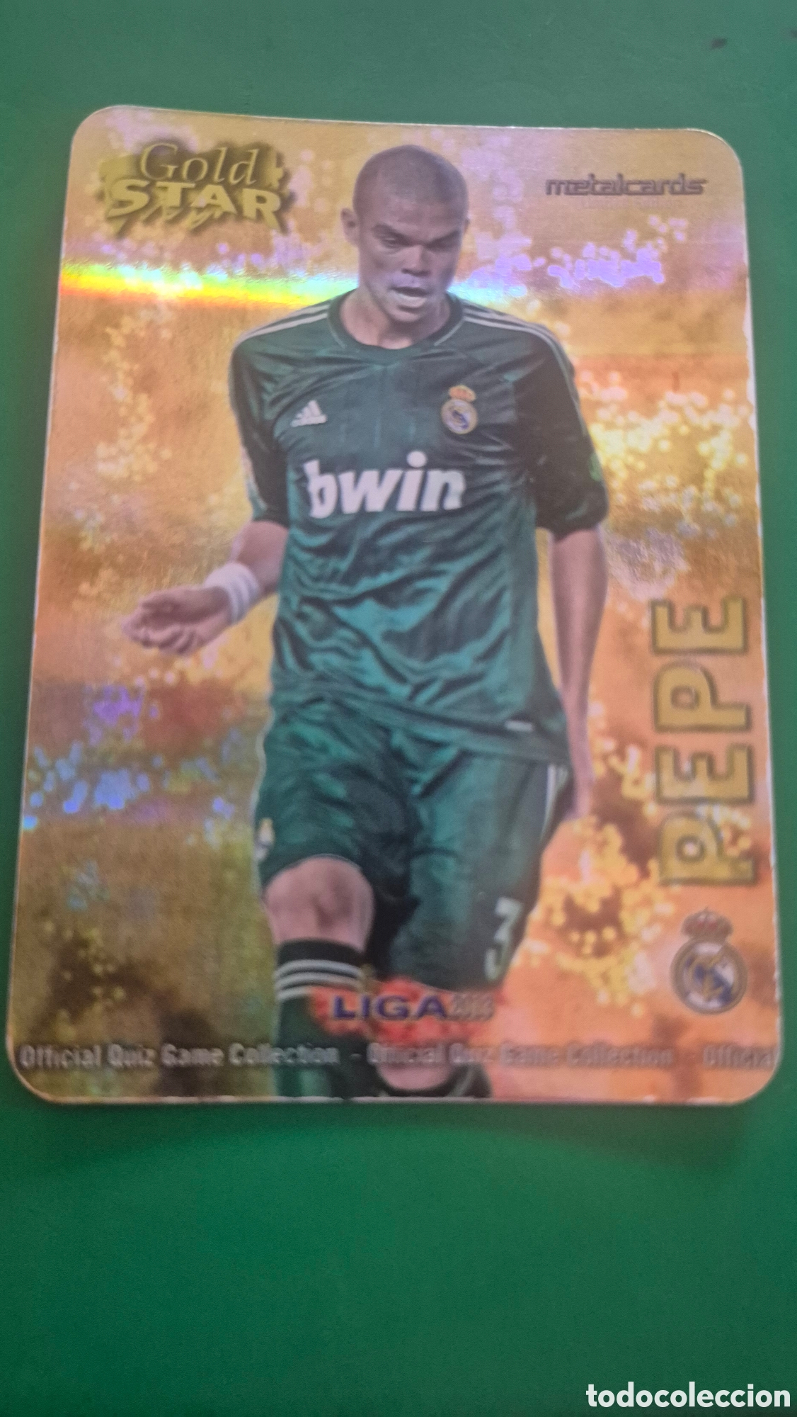 Cromos de F&uacute;tbol: Mundicromo fichas Liga 2012 2013 12 13 Pepe gold star limited edition 3/45 rayas Real Madrid
