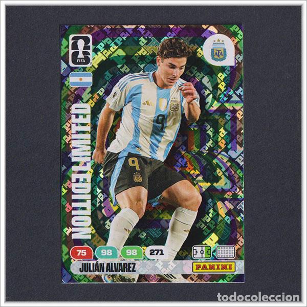 Cromos de F&uacute;tbol: ADRENALYN XL FIFA WORLD CUP 2026 MUNDIAL JULIAN ALVAREZ EDICI&Oacute;N LIMITADA ARGENTINA COLECCI&Oacute;N ALBUM