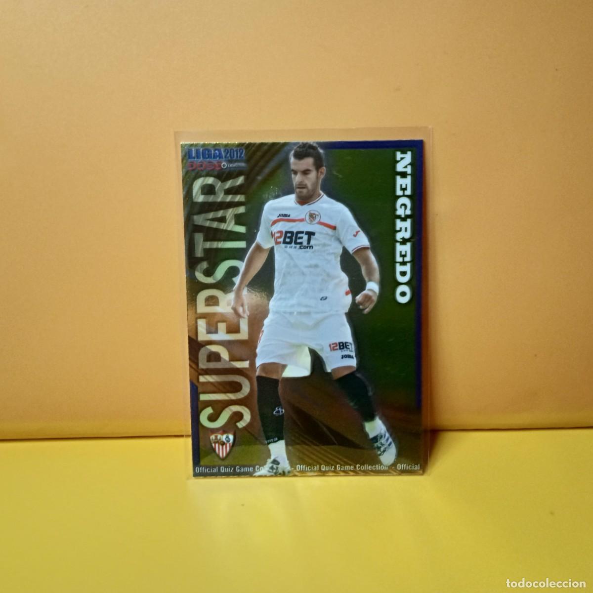 Cromos de F&uacute;tbol: MUNDICROMO 2011 2012 11 12 BRILLO LISO SUPERSTAR SEVILLA F.C NEGREDO 135