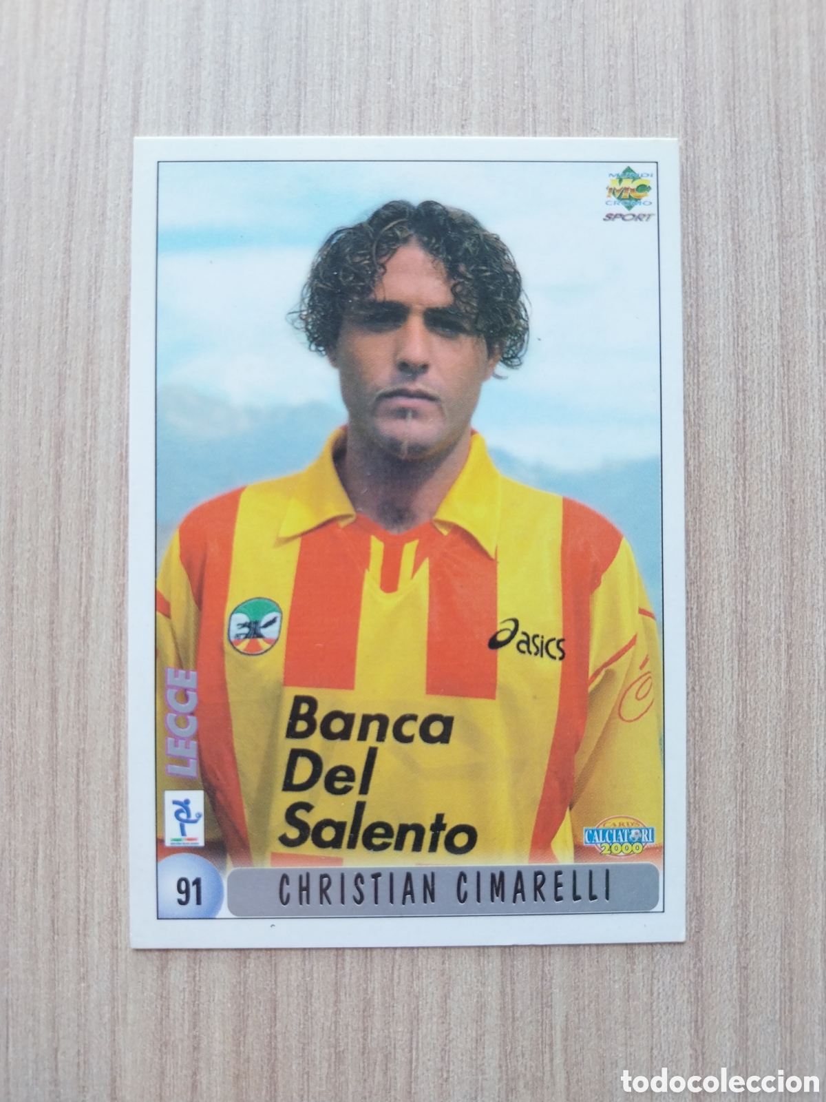 Cromos de F&uacute;tbol: CHRISTIAN CIMARELLI PIERGIOVANNI RUTZITTU N&deg; 91 CALCIATORI 1999 2000 99 00 LECCE MUNDICROMO ITALIA