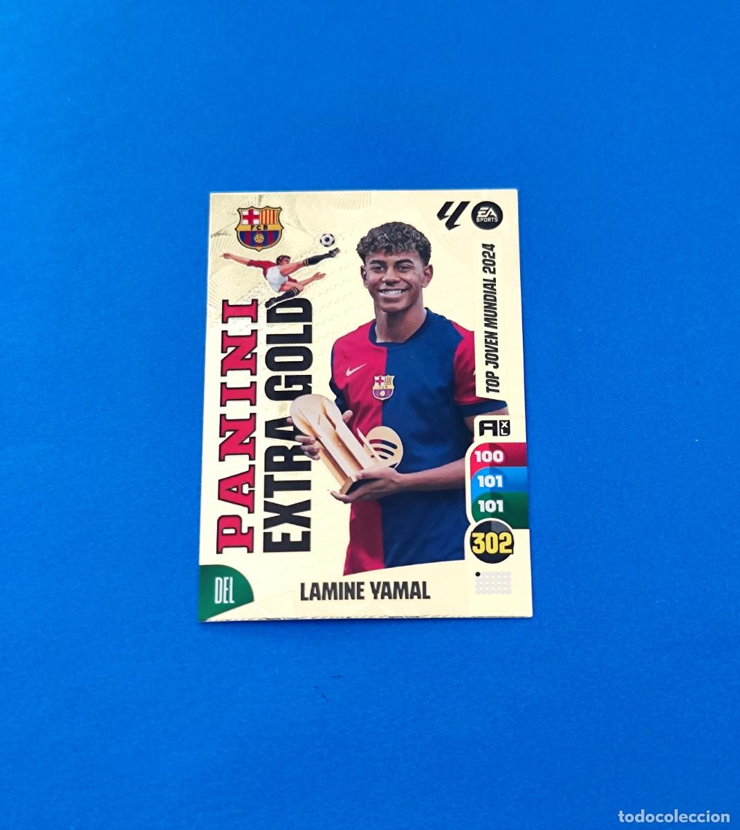 Figurine di Calcio: Adrenalyn 2024 2025 / 24 25 Lamine Yamal Barcelona Extra Gold Panini