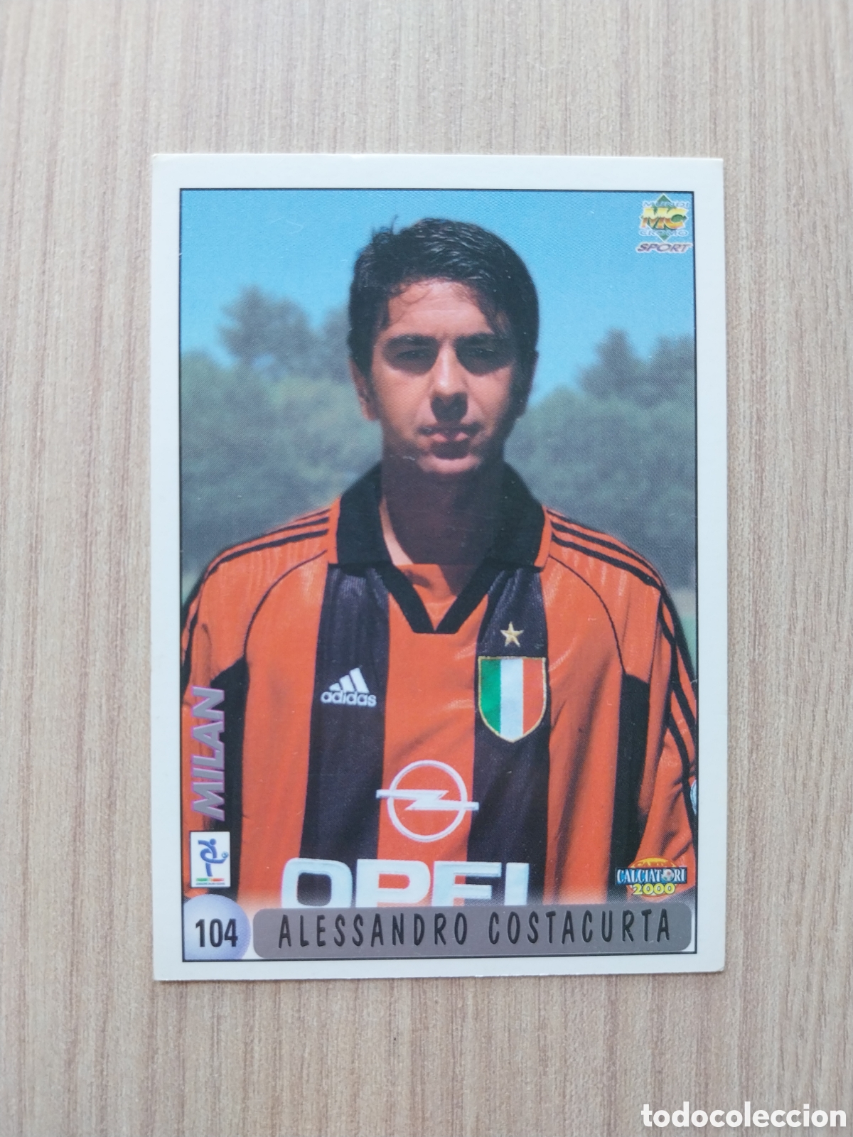Cromos de F&uacute;tbol: ALESSANDRO COSTACURTA SERGINHO DOS SANTOS N&deg; 104 CALCIATORI 1999 2000 99 00 MIL&Aacute;N MUNDICROMO ITALIA