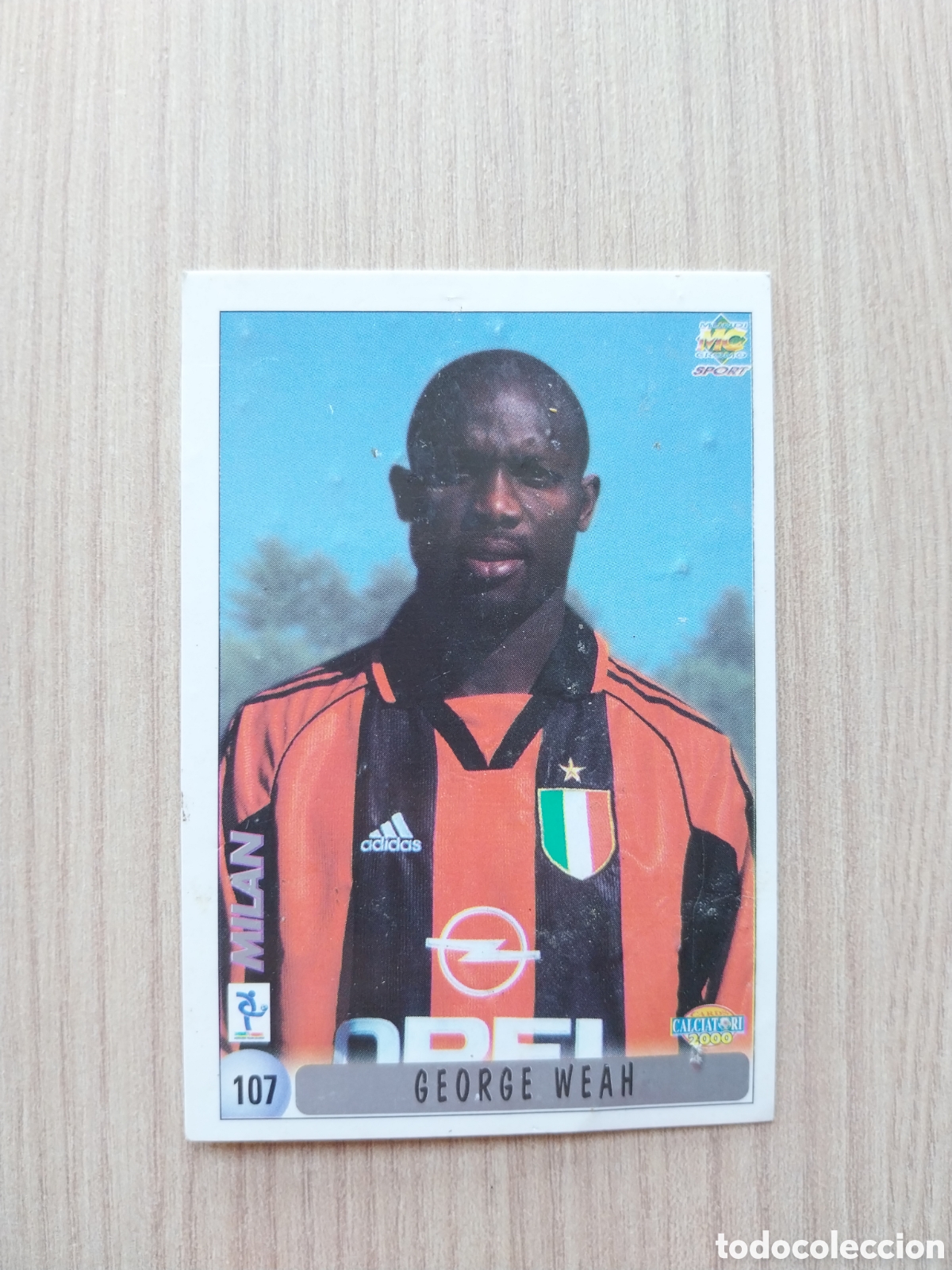 Cromos de F&uacute;tbol: GEORGE WEAH GENNARO IVAN GATTUSO N&deg; 107 CALCIATORI 1999 2000 99 00 MIL&Aacute;N MUNDICROMO ITALIA F&Uacute;TBOL