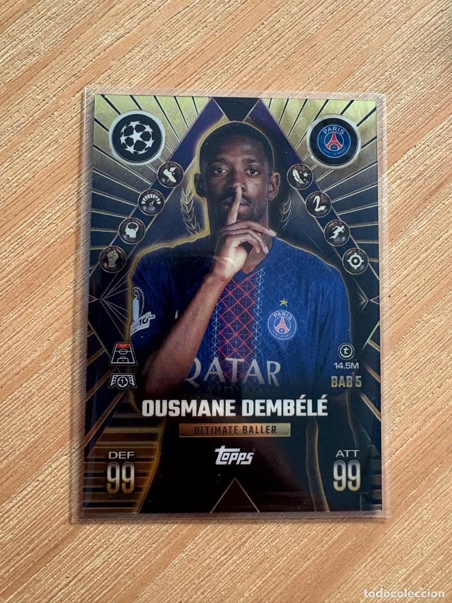 Cromos de F&uacute;tbol: 18. CROMO BAB5 UCL MATCH ATTAX EXTRA 2025/26 25-26 OUSMANE DEMBELE PARIS SAINT-GERMAIN ULTIMATE B