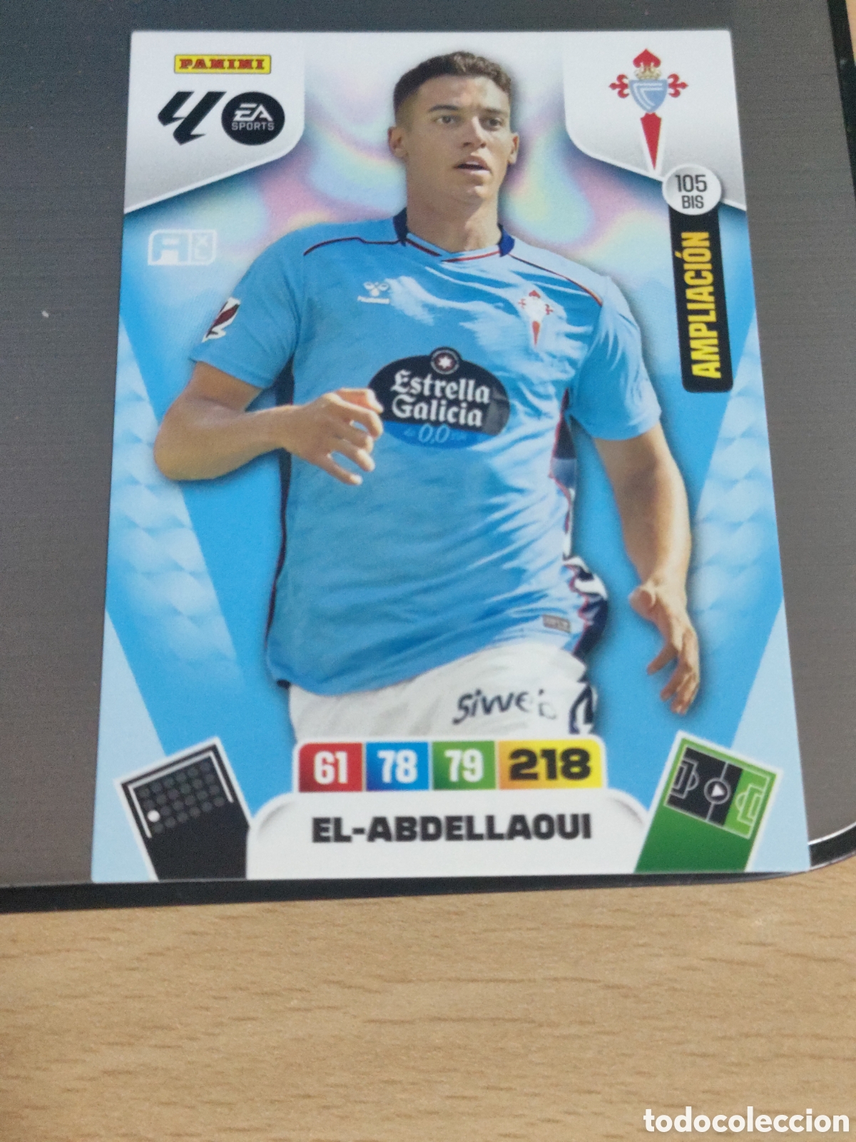 Cromos de F&uacute;tbol: Cromo 105 Bis El-Abdellaoui Celta de Vigo Adrenalyn XL 25 26 Ampliaci&oacute;n