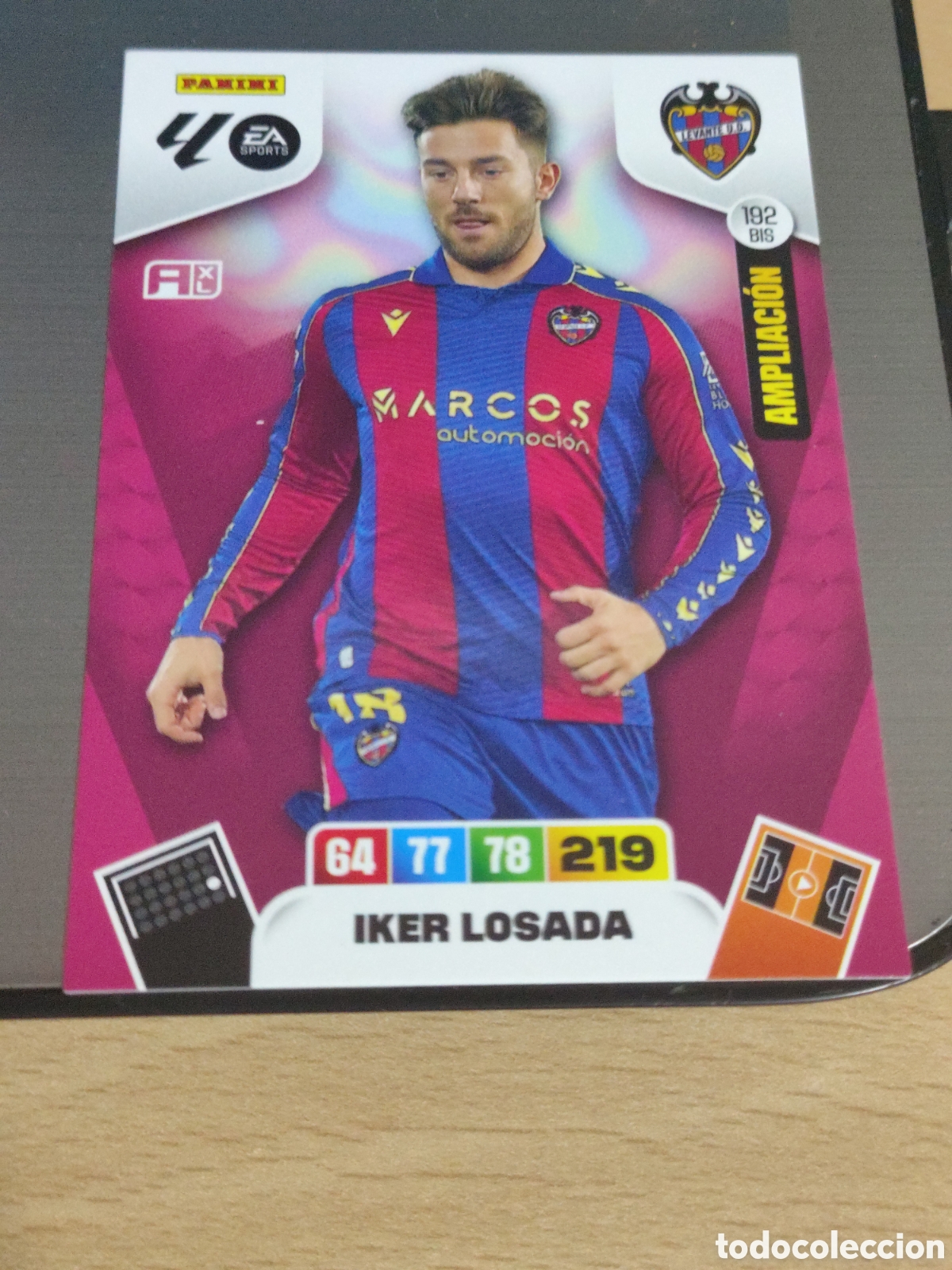 Cromos de F&uacute;tbol: Cromo 192 Bis Iker Losada Levante Adrenalyn XL 25 26 Ampliaci&oacute;n