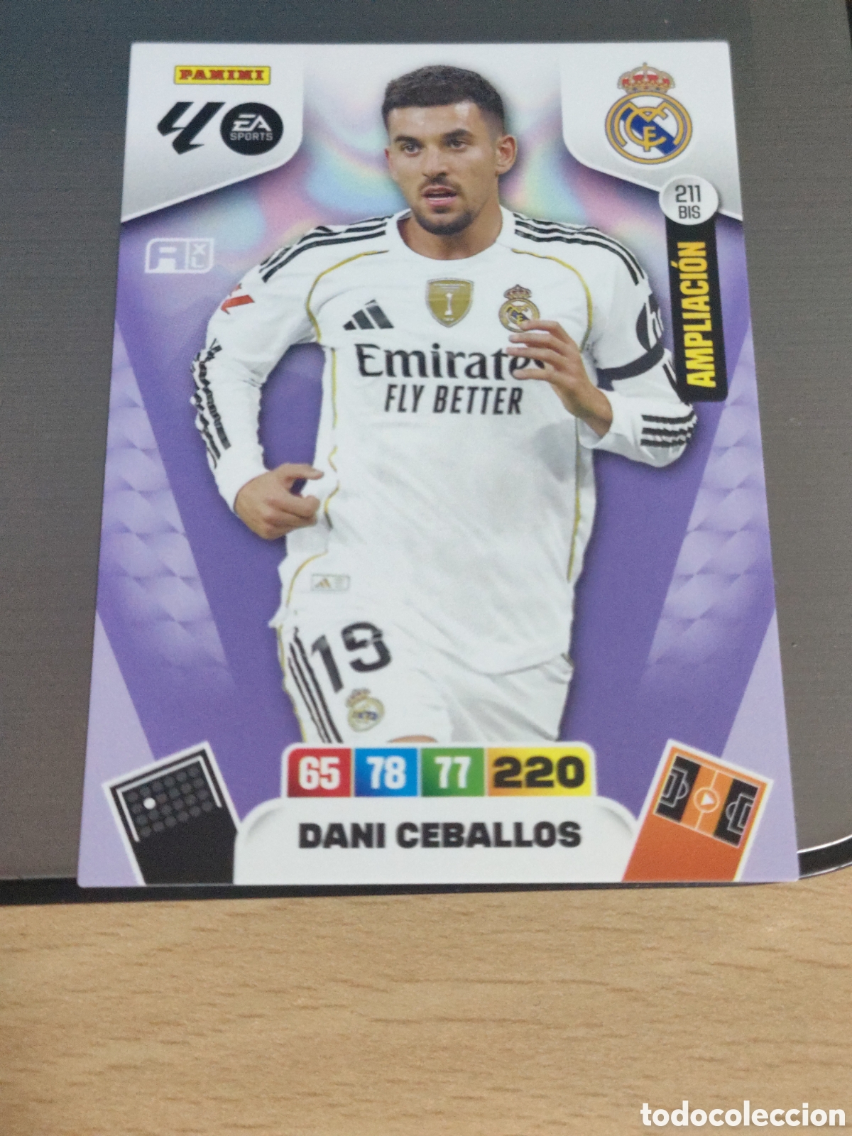 Cromos de F&uacute;tbol: Cromo 211 Bris Ceballos Real Madrid Adrenalyn XL 25 26 Ampliaci&oacute;n