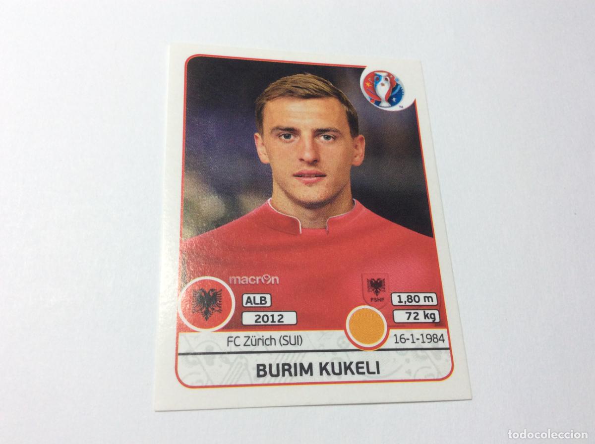 Cromos de F&uacute;tbol: 79 Burim Kukeli Albania UEFA EURO 2016 PANINI