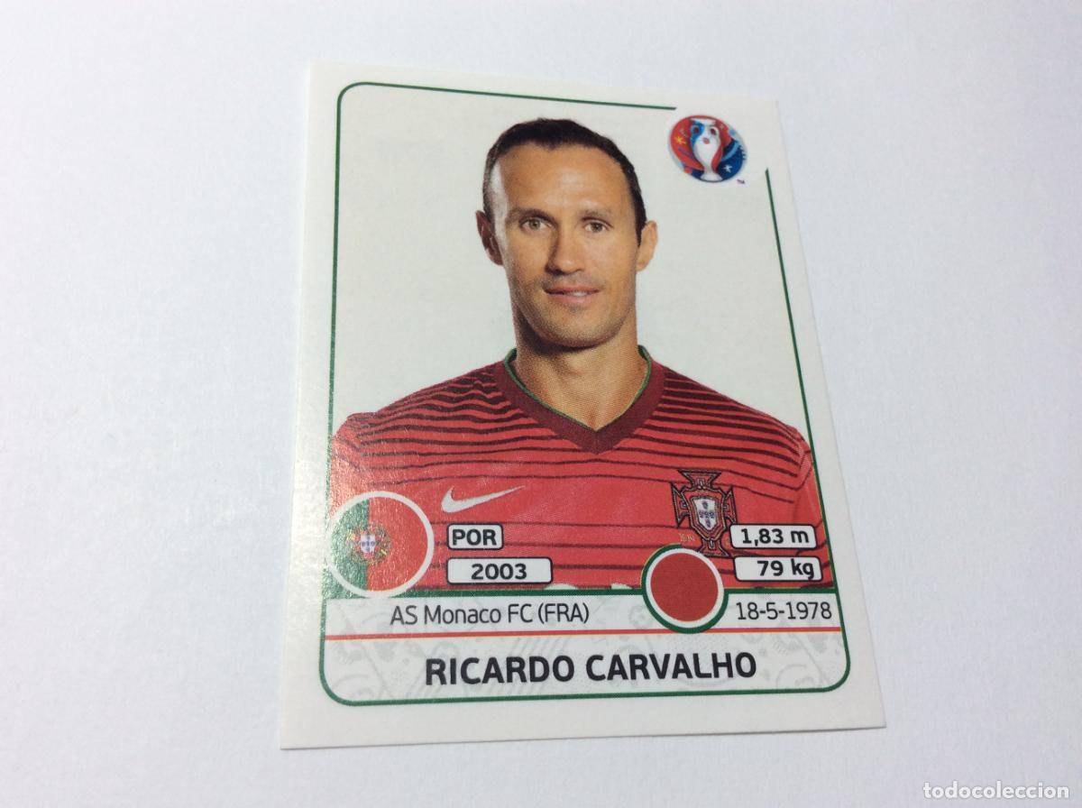 Cromos de F&uacute;tbol: 579 Ricardo Carvalho Portugal UEFA EURO 2016 PANINI