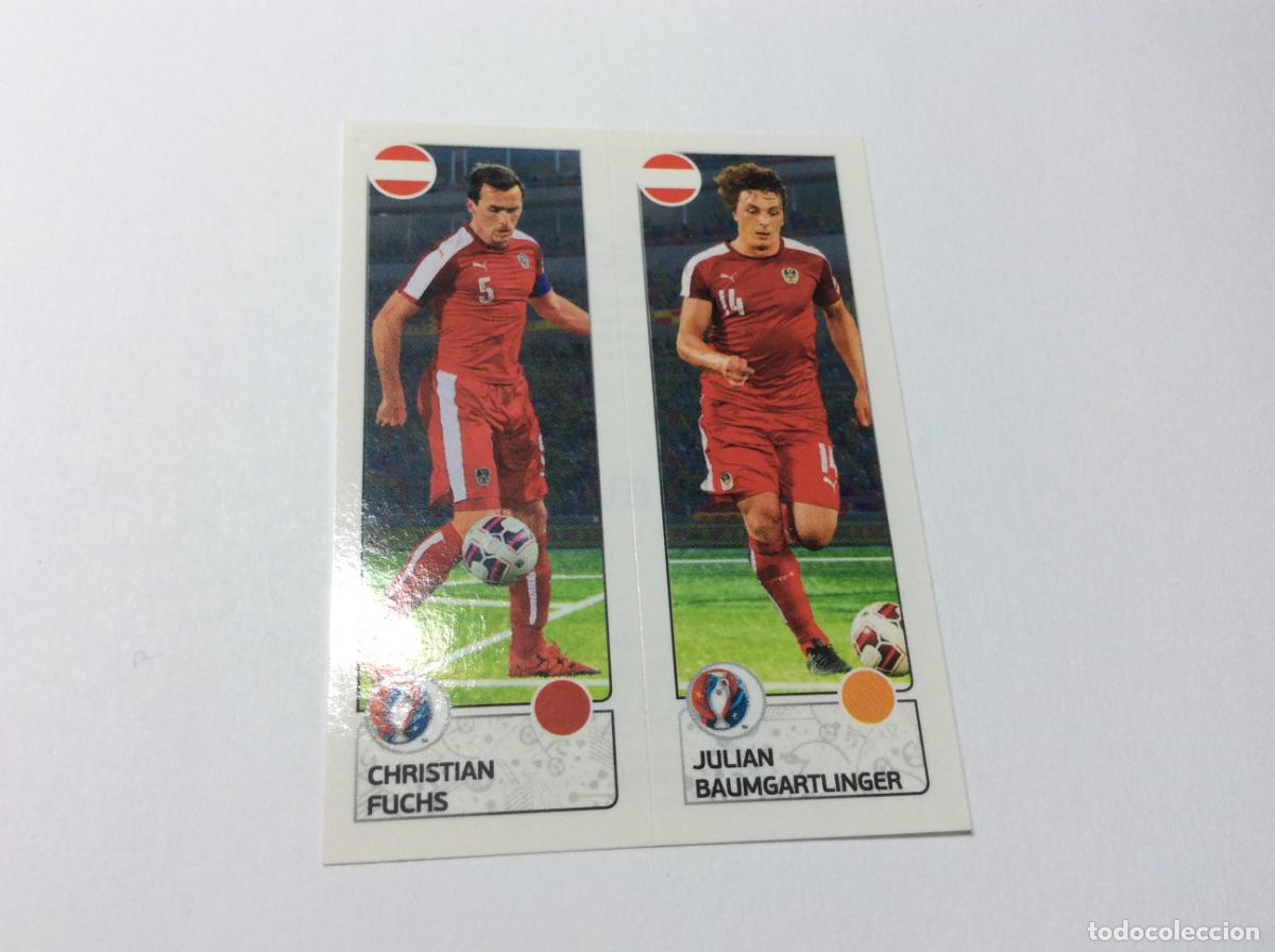 Cromos de F&uacute;tbol: 652 Christian Fuchs / Julian Baumgartlinger Austria UEFA EURO 2016 PANINI