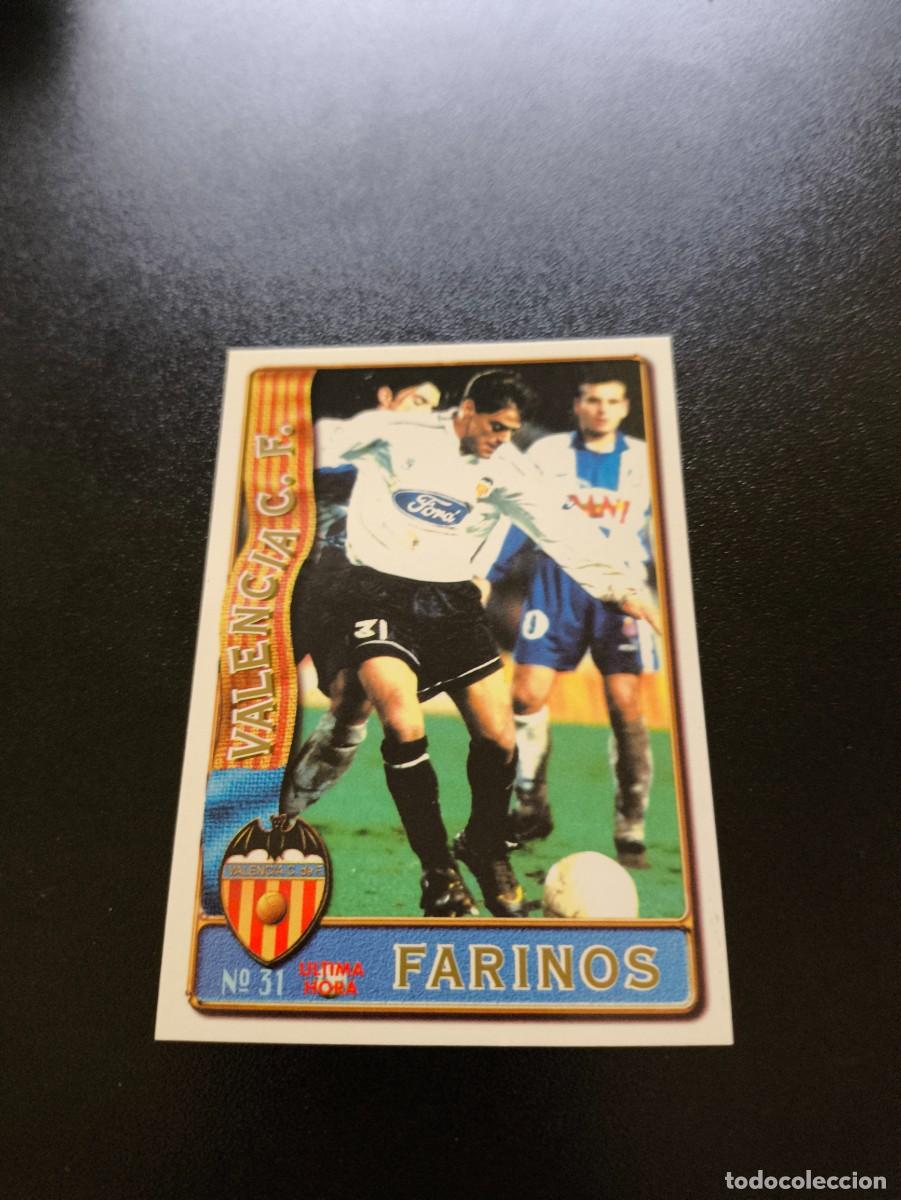 Fu&szlig;ball-Sticker: 31 FARINOS VALENCIA ULTIMA HORA III UH MUNDICROMO LIGA 1996 1997 96 97 NO PANINI ESTE