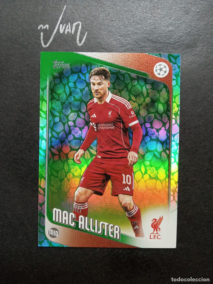 Cromos de F&uacute;tbol: N&ordm; 67 PARALELA SPRING MAC ALLISTER LIVERPOOL ARGENTINA ⚽ TOPPS &reg; FLAGSHIP UEFA UCC 2025 2026 25 26