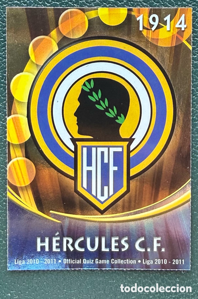 Cromos de F&uacute;tbol: 487 ESCUDO HERCULES CF ERROR FICHAS ALBUM MUNDICROMO 2010 2011 10 11
