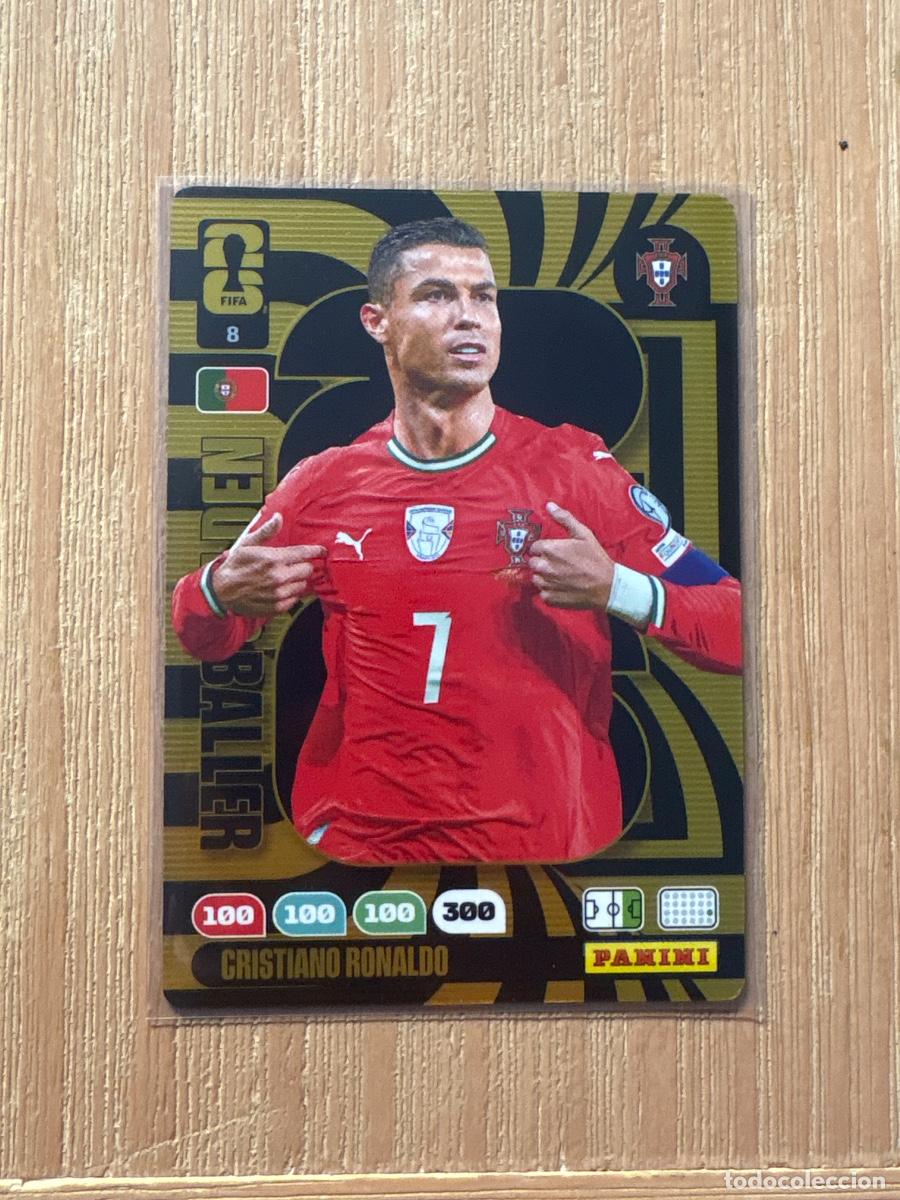 Figurine di Calcio: 17. CROMO PANINI FIFA WORLD CUP 2026 GOLDEN BALLER BAL&Oacute;N ORO CRISTIANO N 8 ( c&oacute;digo sin activar )