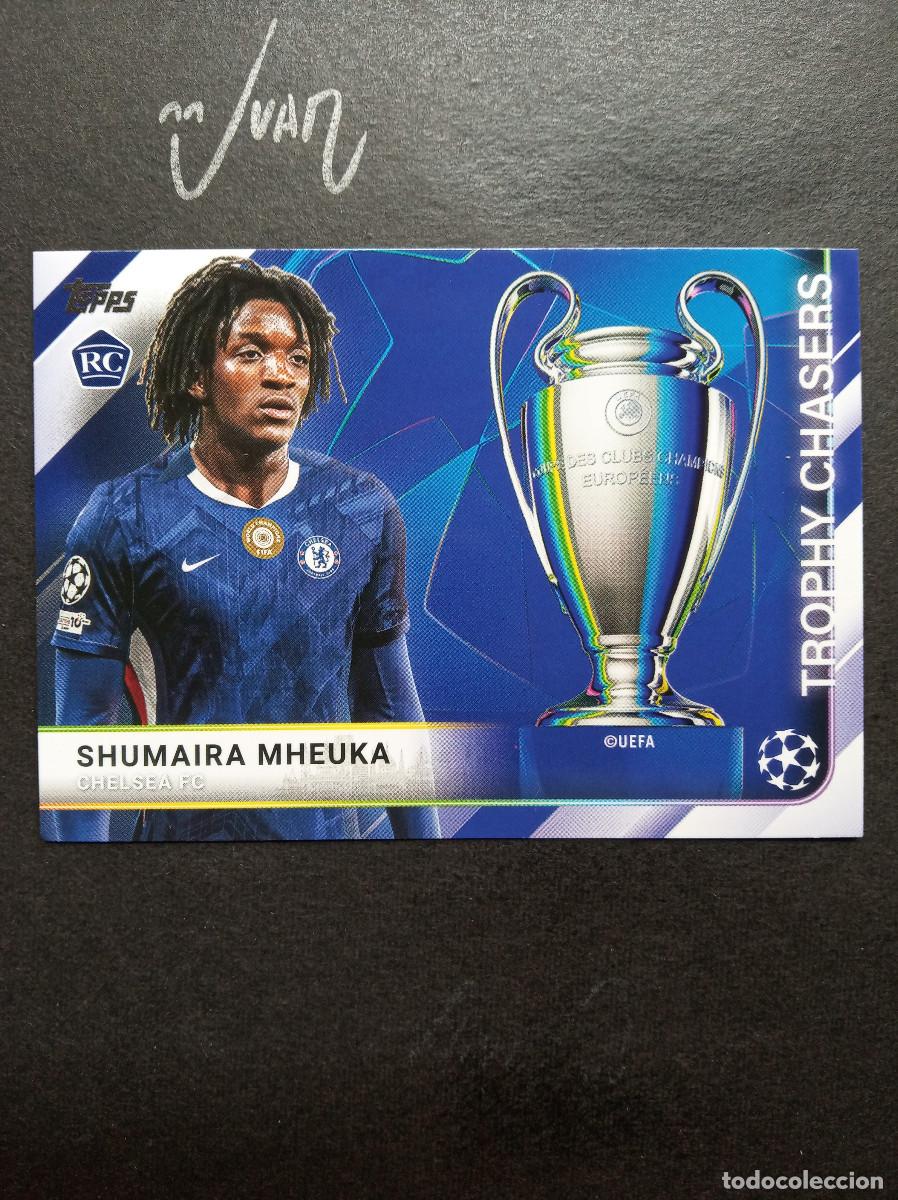 Cromos de F&uacute;tbol: TC 20 TROPHY CHASERS ROOKIE MHEUKA CHELSEA ⚽ TOPPS &reg; FLAGSHIP UCC UEFA 2025 2026 25 26 NUEVO