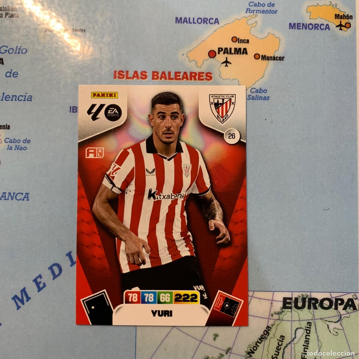 Cromos de F&uacute;tbol: Yuri n&uacute;mero 26 del Athletic de Bilbao cromo adrenalyn XL 25-26 2025-2026