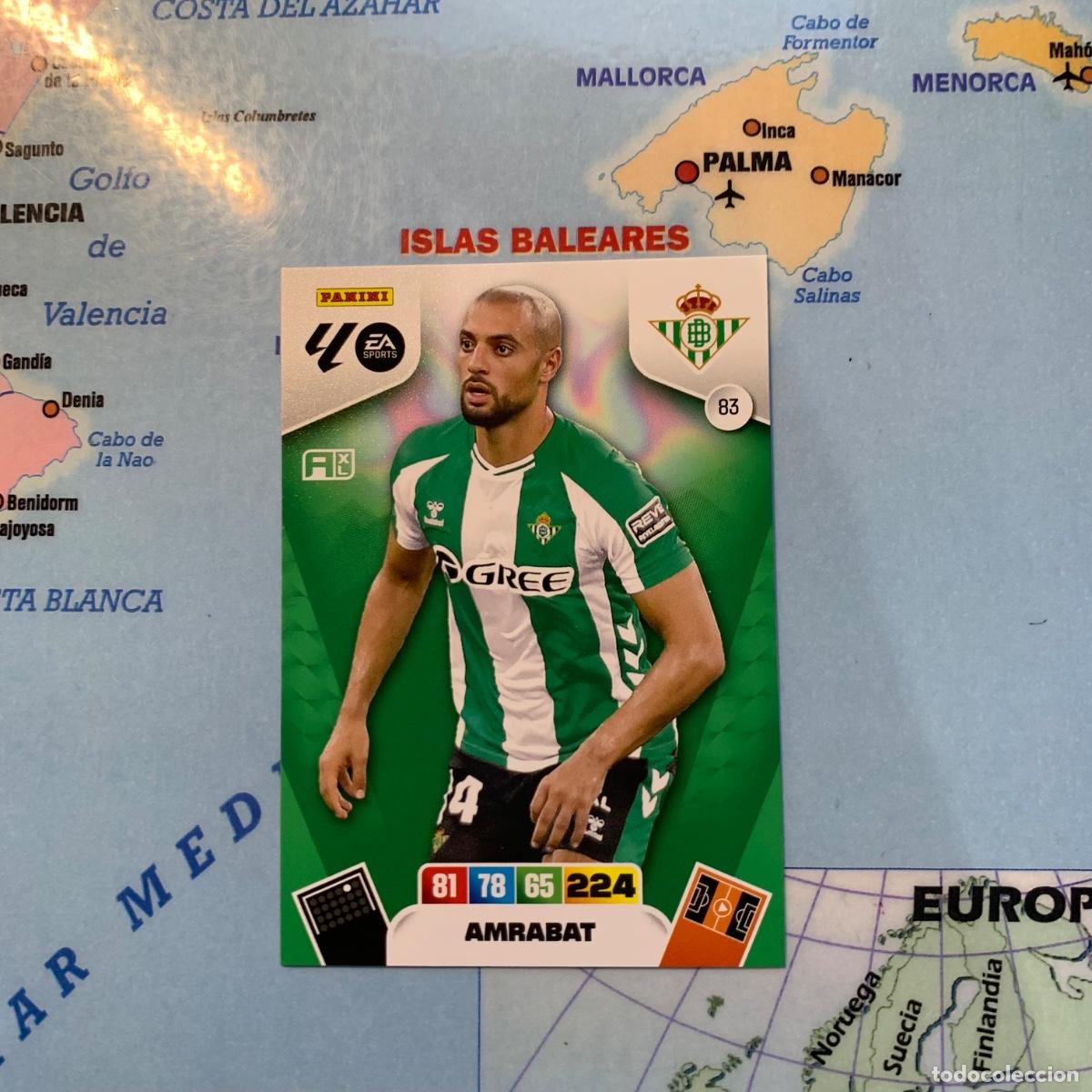 Cromos de F&uacute;tbol: Amrabat n&uacute;mero 83 del Betis cromo adrenalyn XL 25-26 2025-2026