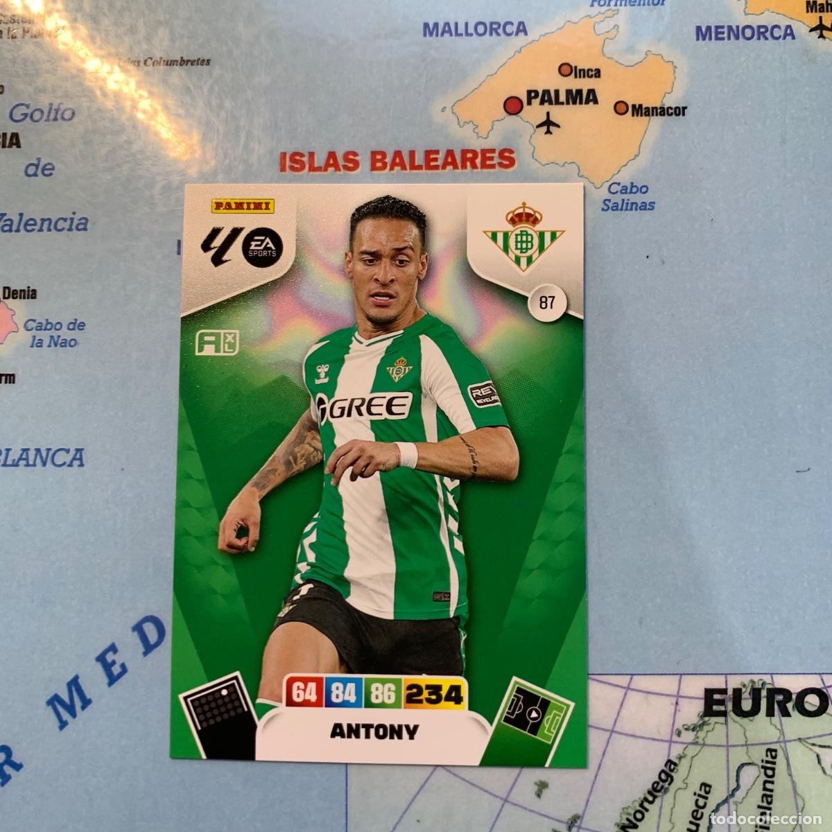 Cromos de F&uacute;tbol: Antony n&uacute;mero 87 del Betis cromo adrenalyn XL 25-26 2025-2026