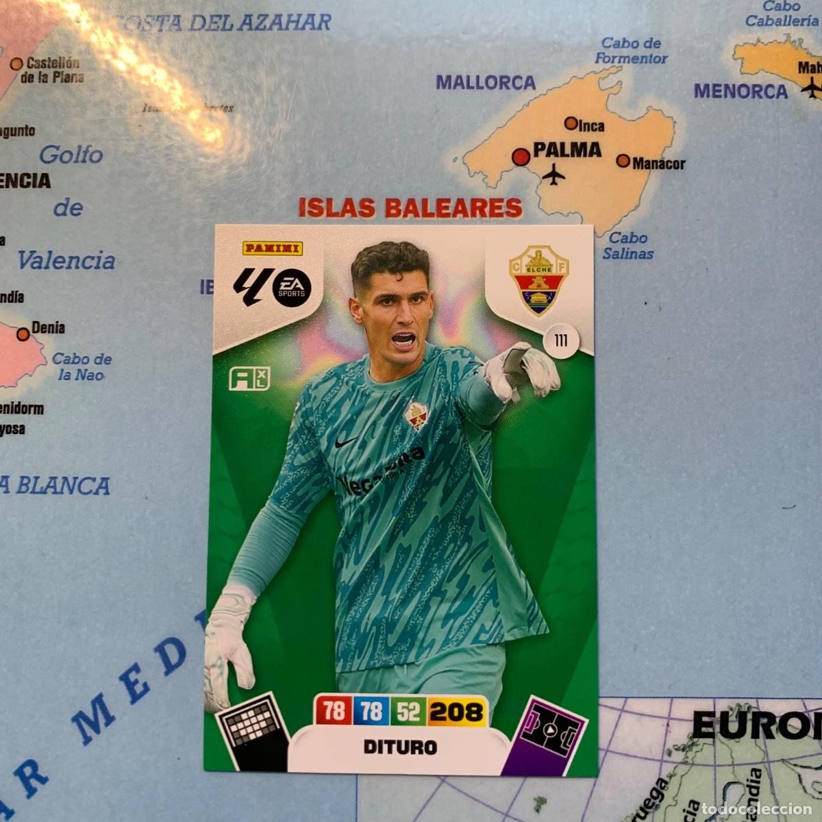 Cromos de F&uacute;tbol: Dituro n&uacute;mero 111 Del Elche cromo adrenalyn XL 25-26 2025-2026