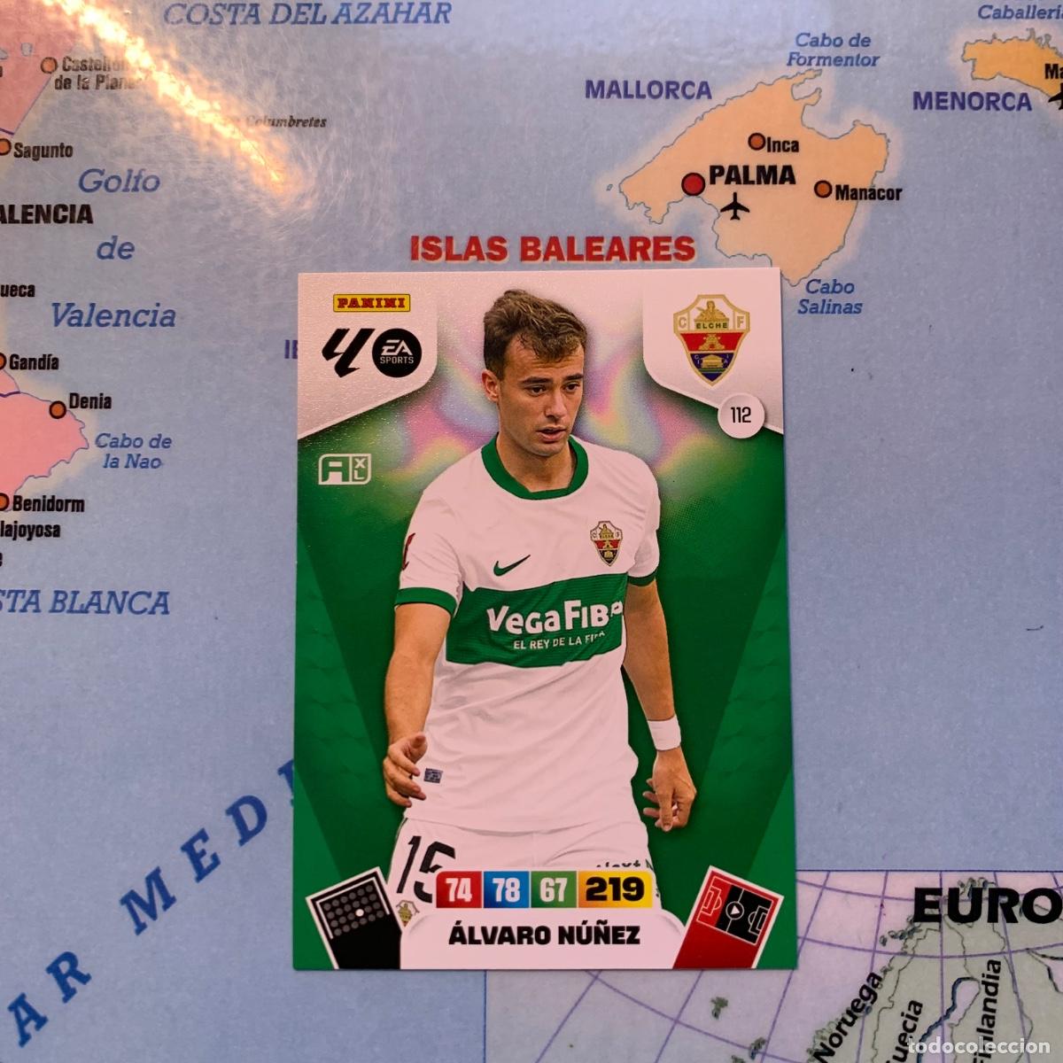 Cromos de F&uacute;tbol: Alvaro N&uacute;&ntilde;ez n&uacute;mero 112 Del Elche cromo adrenalyn XL 25-26 2025-2026