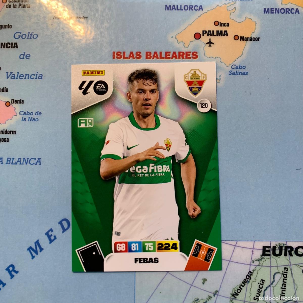 Cromos de F&uacute;tbol: Febas n&uacute;mero 120 Del Elche cromo adrenalyn XL 25-26 2025-2026