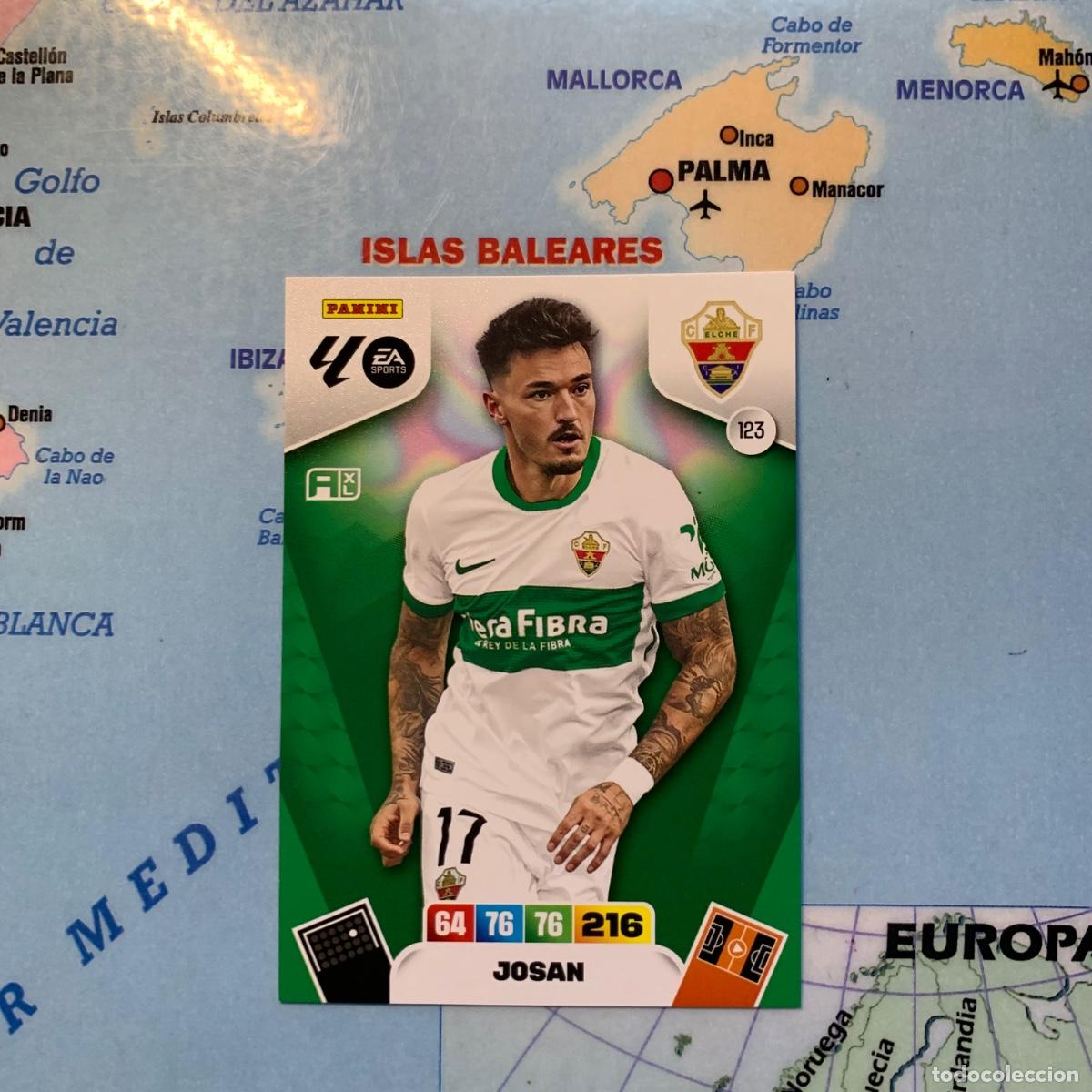 Cromos de F&uacute;tbol: Josan n&uacute;mero 123 Del Elche cromo adrenalyn XL 25-26 2025-2026