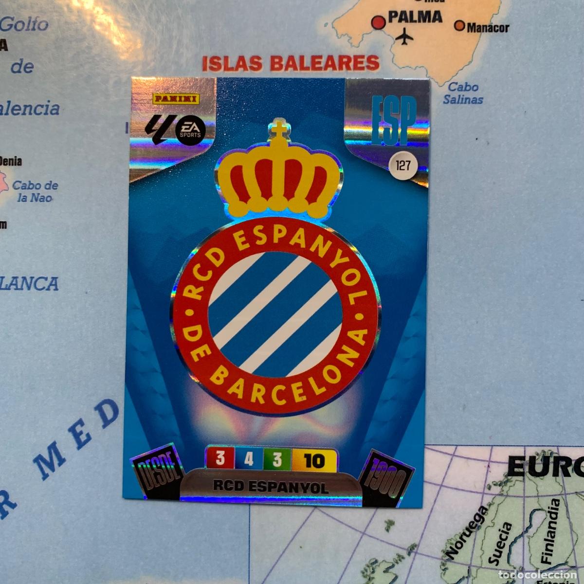 Cromos de F&uacute;tbol: Escudo del Espa&ntilde;ol n&uacute;mero 127 cromo adrenalyn XL 25-26 2025-2026