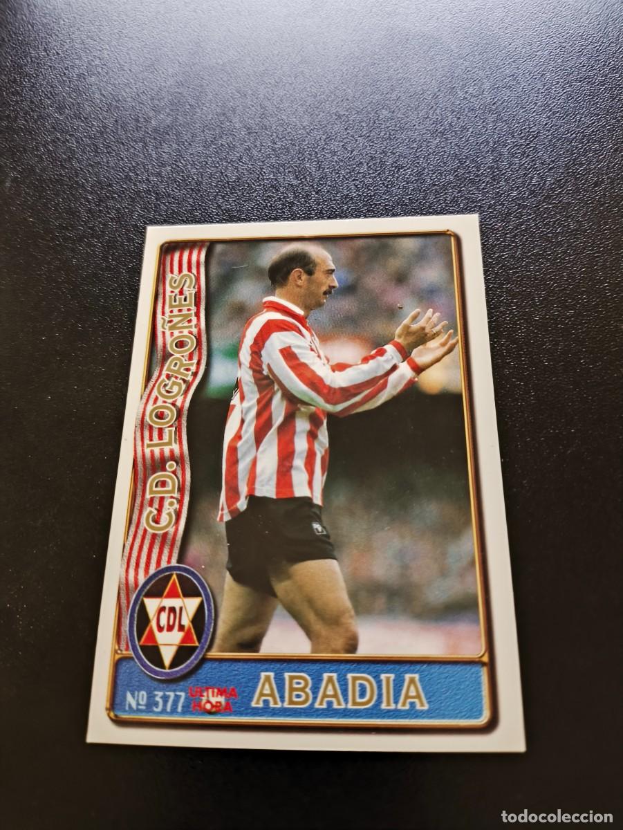 Cromos de F&uacute;tbol: 377 ABADIA LOGRO&Ntilde;ES ULTIMA HORA III UH MUNDICROMO LIGA 1996 1997 96 97 NO PANINI ESTE