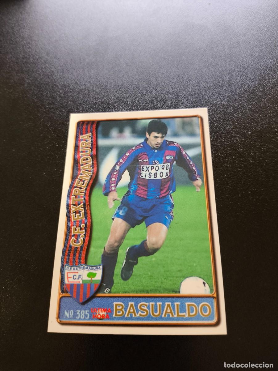 Cromos de F&uacute;tbol: 385 BASUALDO EXTREMADURA ULTIMA HORA III UH MUNDICROMO LIGA 1996 1997 96 97 NO PANINI ESTE