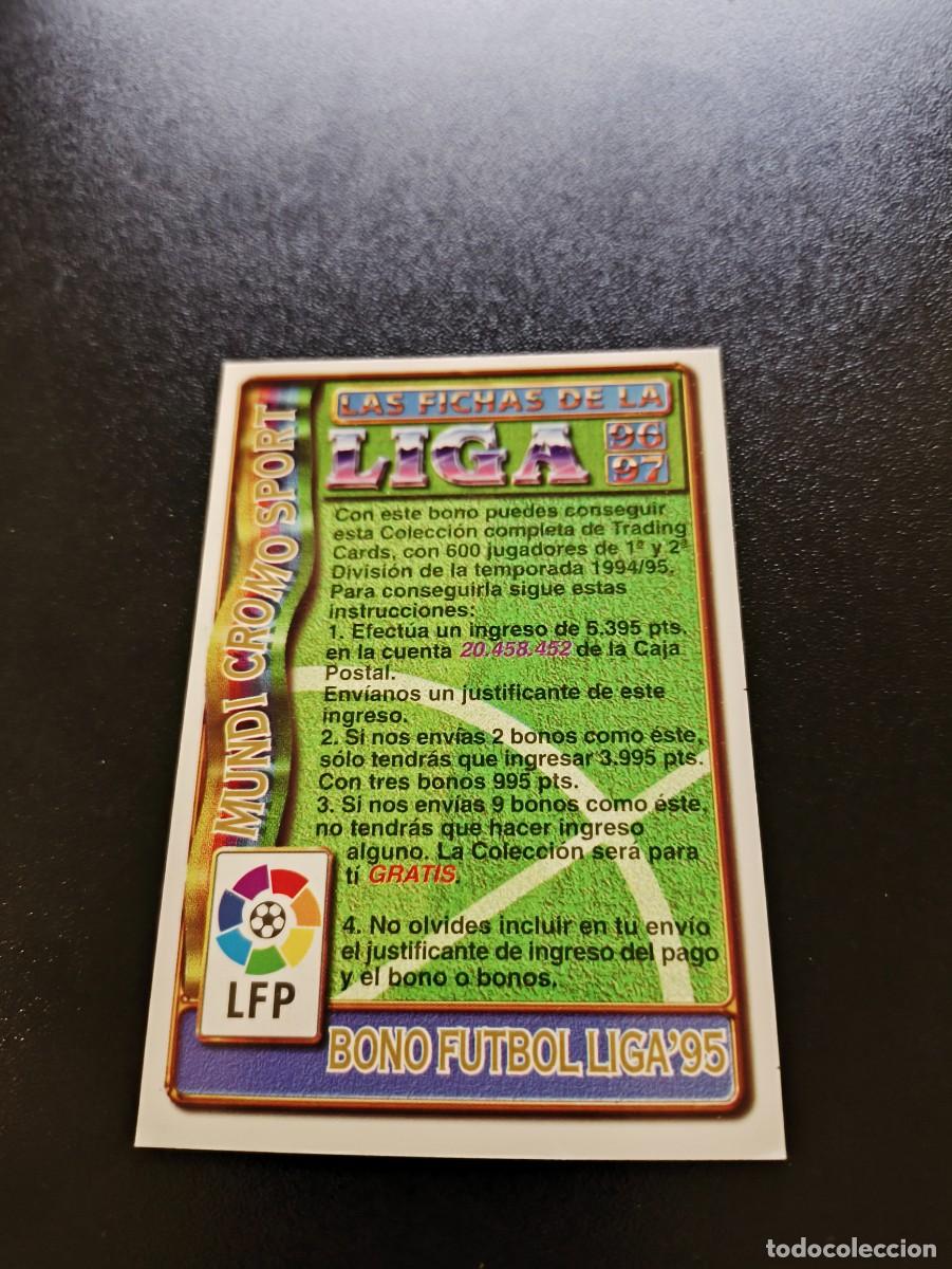 Fu&szlig;ball-Sticker: BONO FUTBOL LIGA 95 MUNDICROMO LIGA 1996 1997 96 97 NO PANINI ESTE
