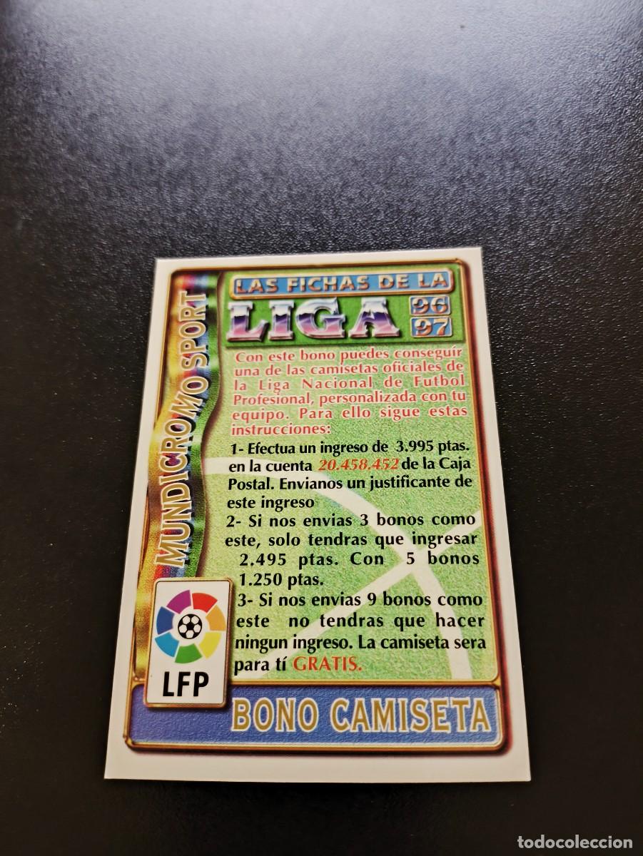 Fu&szlig;ball-Sticker: BONO CAMISETA MUNDICROMO LIGA 1996 1997 96 97 NO PANINI ESTE