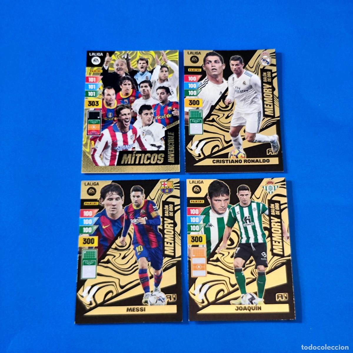 Cromos de F&uacute;tbol: Adrenalyn 2023 2024 / 23 24 M&iacute;ticos Invencible Joaqu&iacute;n Cristiano Ronaldo Messi Memory Bal&oacute;n de Oro