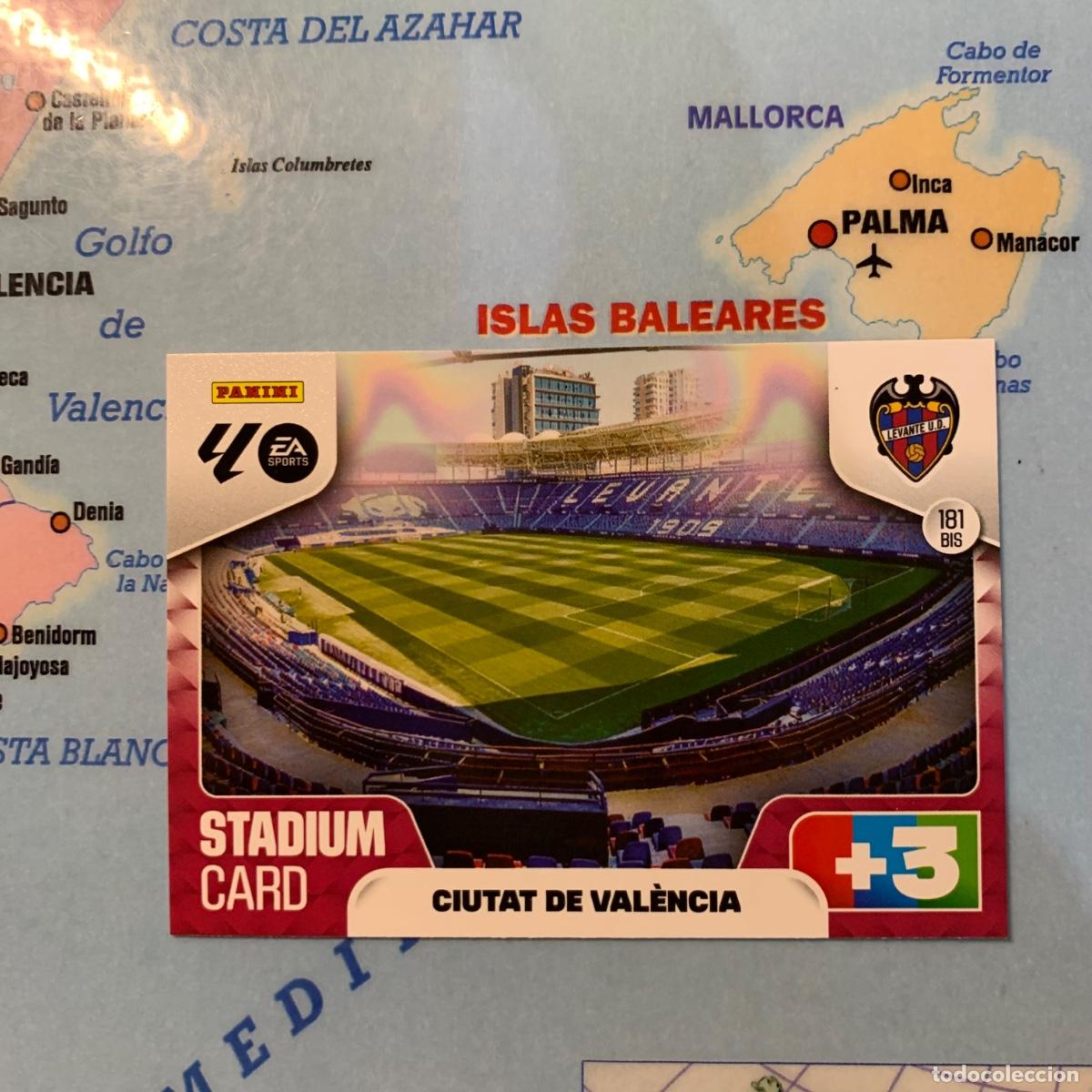 Cromos de F&uacute;tbol: Stadium Card del Levante n&uacute;mero 181 Bis cromo adrenalyn XL 25-26 2025-2026