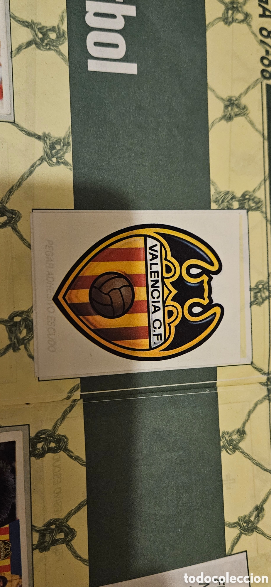 Cromos de F&uacute;tbol: Valencia escudo 1987 1988 87 88 recortado