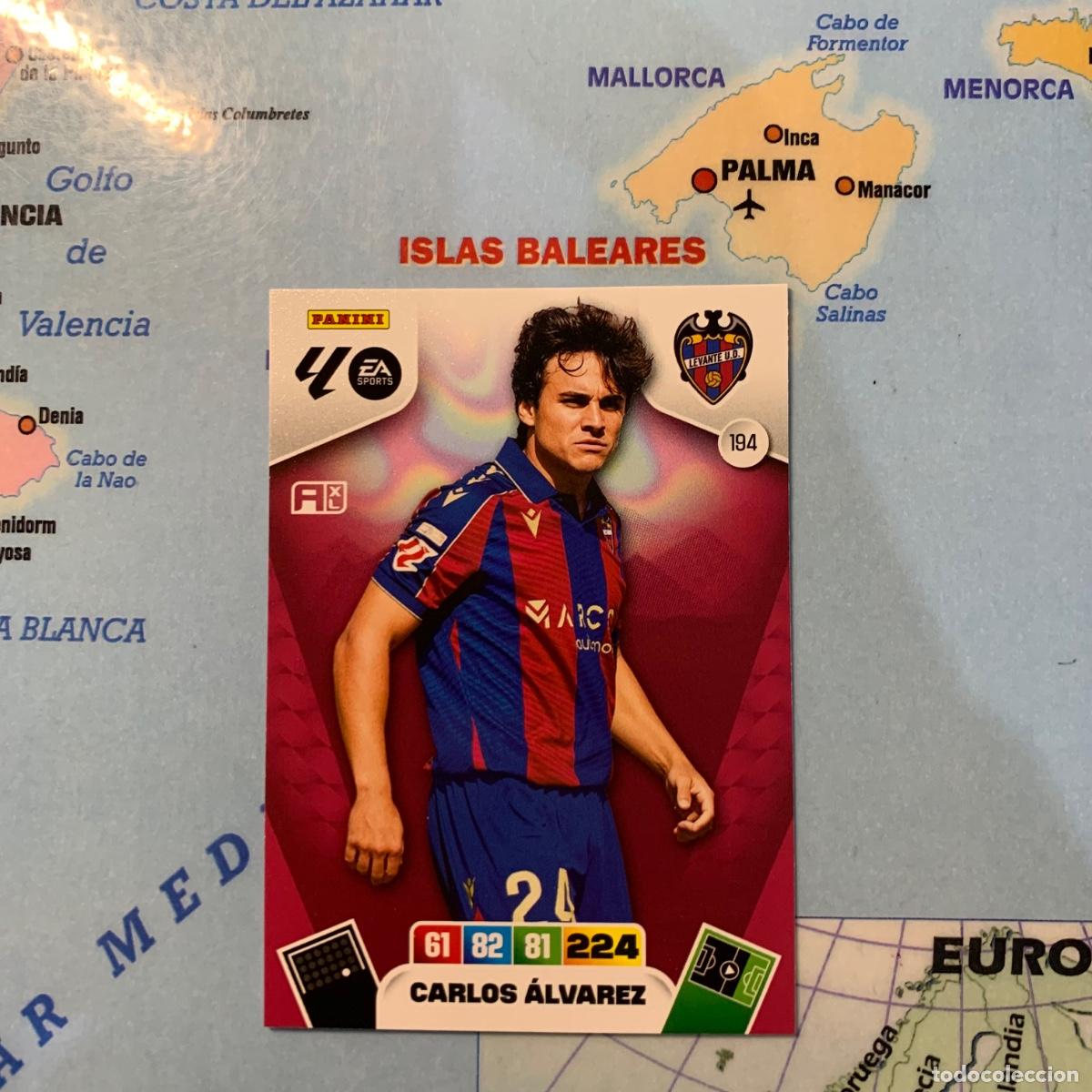 Cromos de F&uacute;tbol: Carlos &Aacute;lvarez n&uacute;mero 194 del Levante cromo adrenalyn XL 25-26 2025-2026