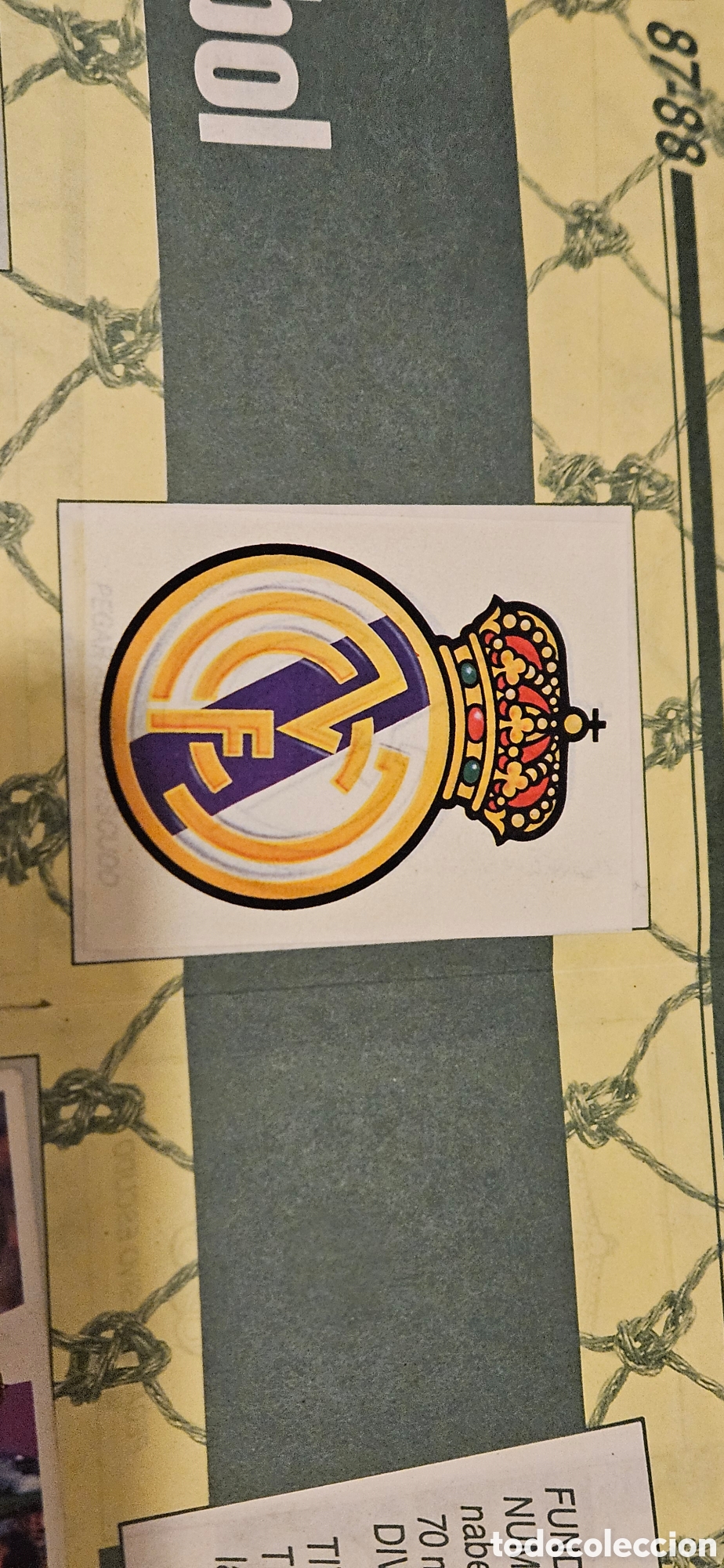 Figurine di Calcio: Escudo real Madrid escudo 1987 1988 87 88 recortado