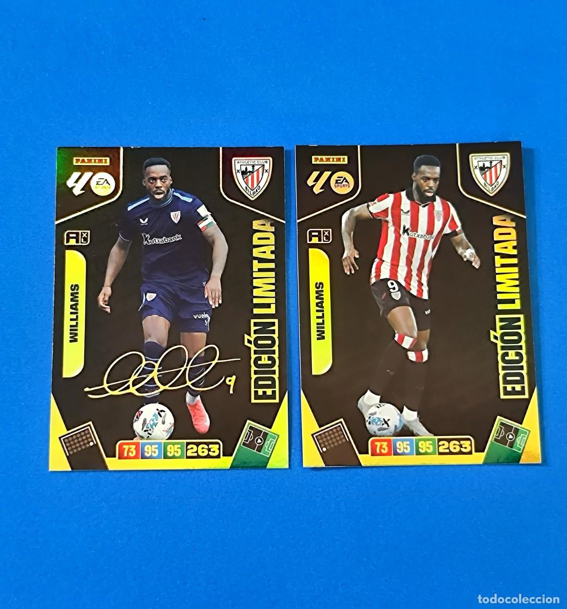 Cromos de F&uacute;tbol: Adrenalyn 2025 2026 / 25 26 Edici&oacute;n limitada firmada y sin firmar Williams Athletic Club de Bilbao