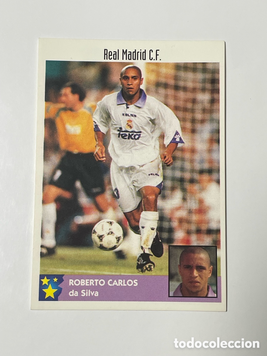 Cromos de Futebol: Roberto Carlos Real Madrid Panini Los mejores equipos de Europa 1997/98 #221