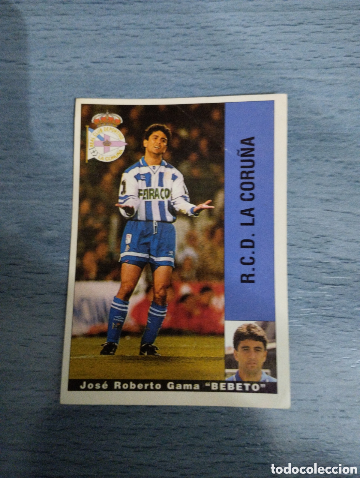 Cromos de F&uacute;tbol: Cromo Panini liga 95 96 Bebeto deportivo de la Coru&ntilde;a sin pegar