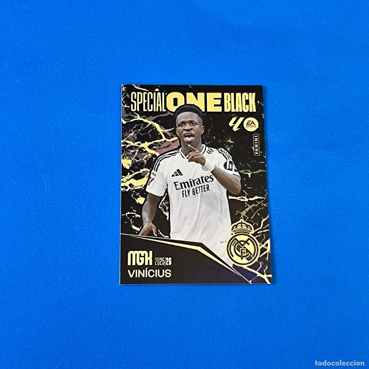 Fu&szlig;ball-Sticker: Megacracks 2025 2026 / 25 26 Special One Black Vinicius Real Madrid