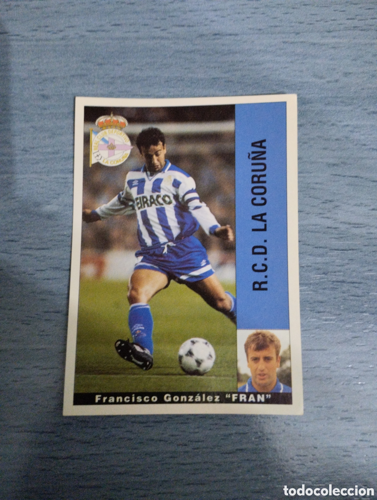Cromos de F&uacute;tbol: Cromo Panini liga 95 96 Fran deportivo de la Coru&ntilde;a sin pegar