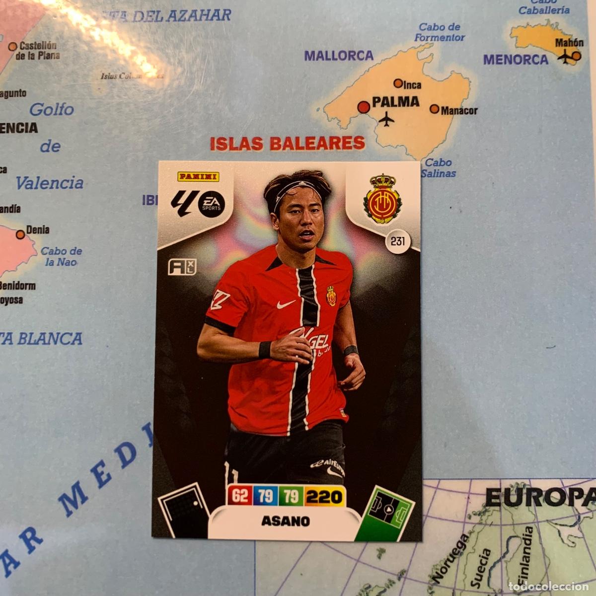 Cromos de F&uacute;tbol: Asano n&uacute;mero 231 del Mallorca cromo adrenalyn XL 25-26 2025-2026