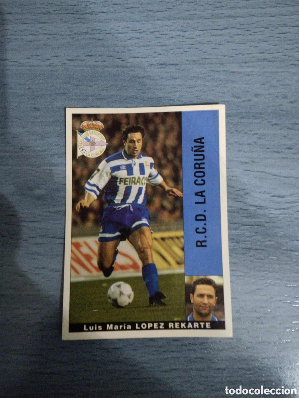 Football Stickers: Cromo Panini liga 95 96 L&oacute;pez rekarte deportivo de la Coru&ntilde;a sin pegar