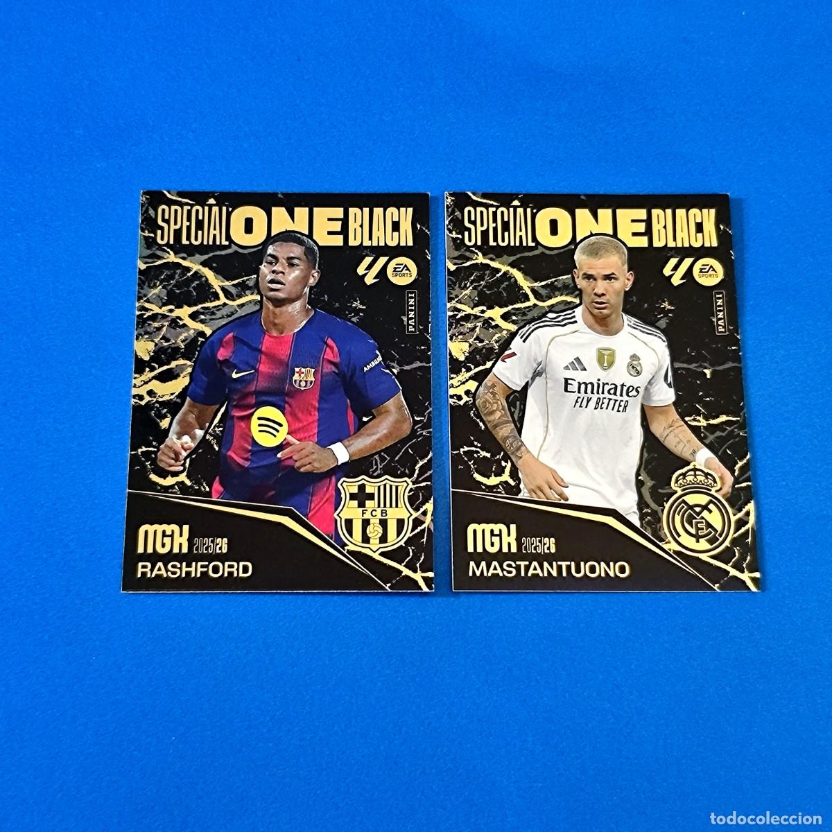 Football Stickers: Megacracks 2025 2026 / 25 26 Special One Black Mastantuono Real Madrid - Rashford Barcelona